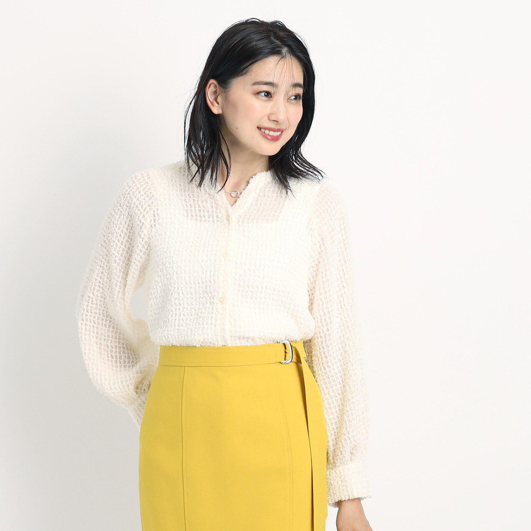 COUP DE CHANCE「【洗える】フェザーシフォンのブラウス」|シャツ・ブラウス|ホワイト(001)