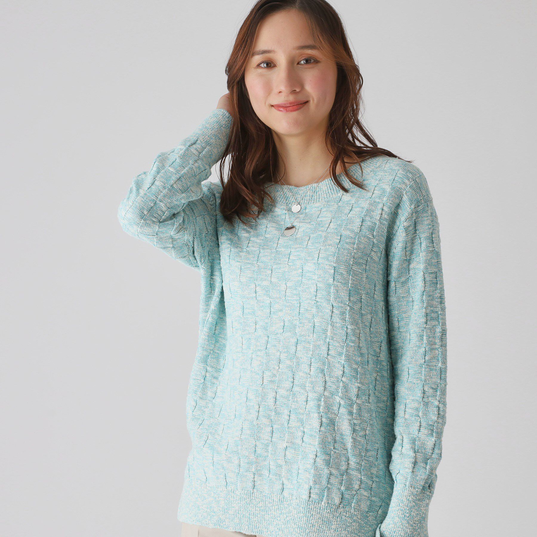 COUP DE CHANCE「【洗える】前後2WAYロング丈ニットトップス」|ニット・セーター|