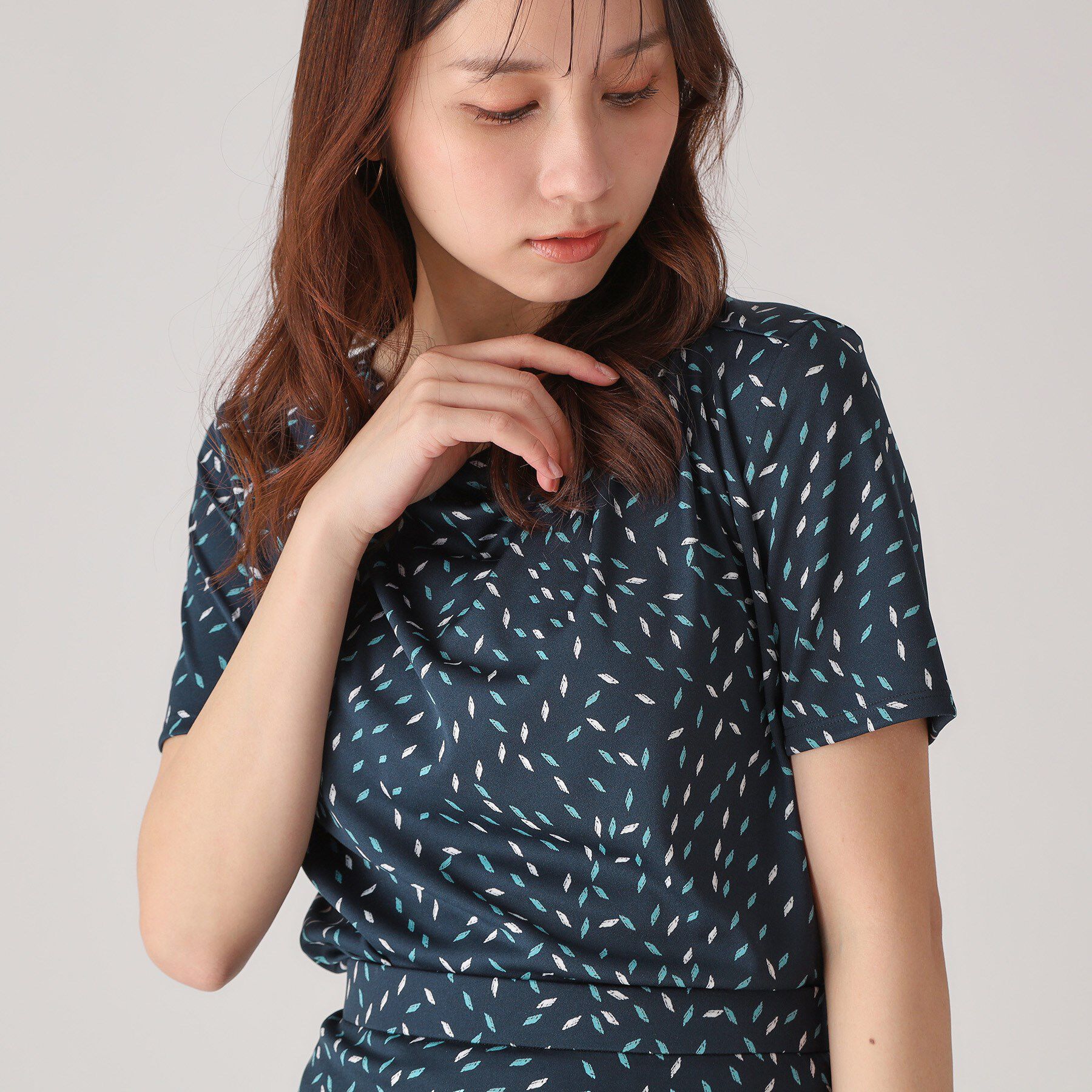 COUP DE CHANCE「【洗える／日本製】ジオメトリック柄カットソー」|Tシャツ・カットソー|