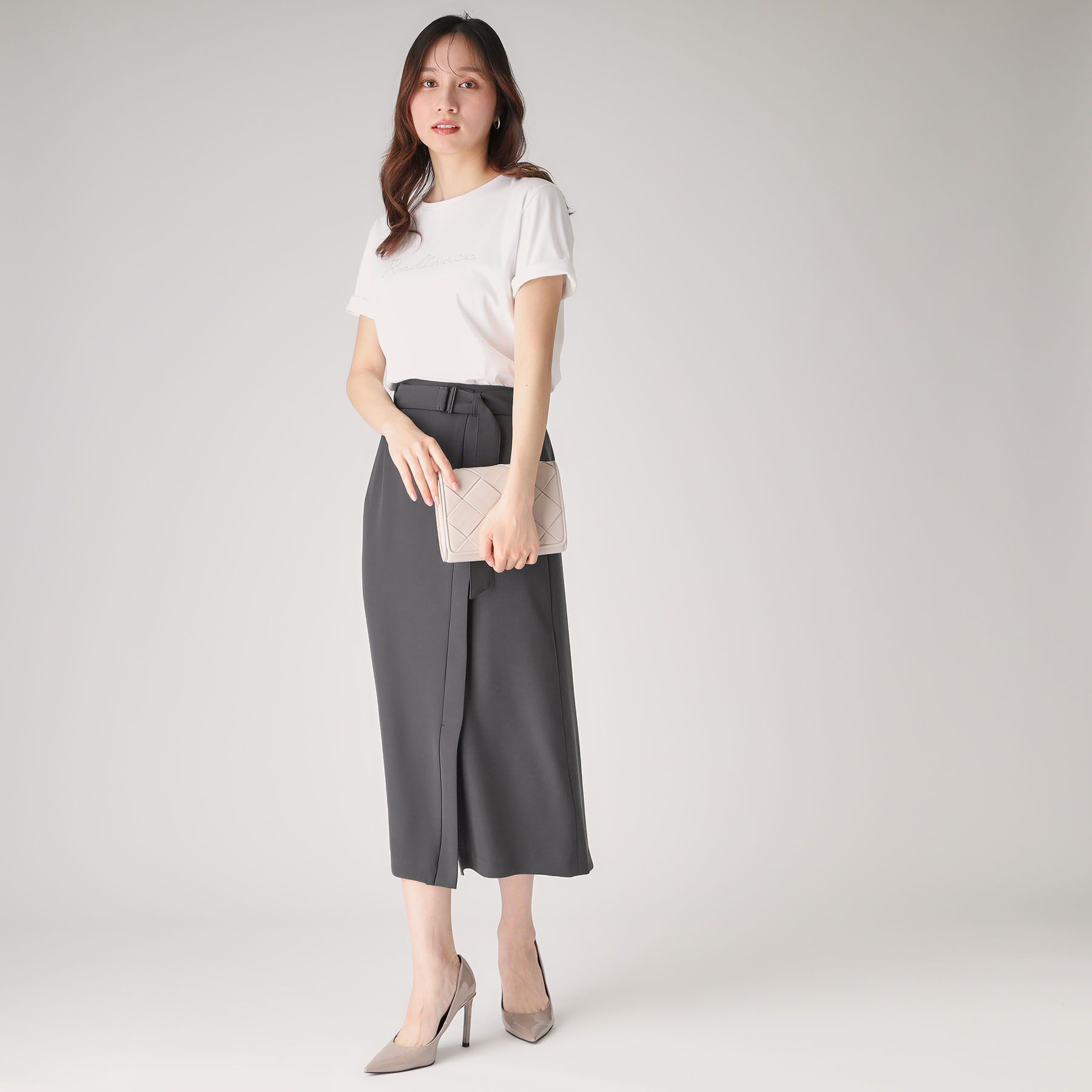 COUP DE CHANCE「【洗える／日本製】ラップ風デザインスカート」|スカート|