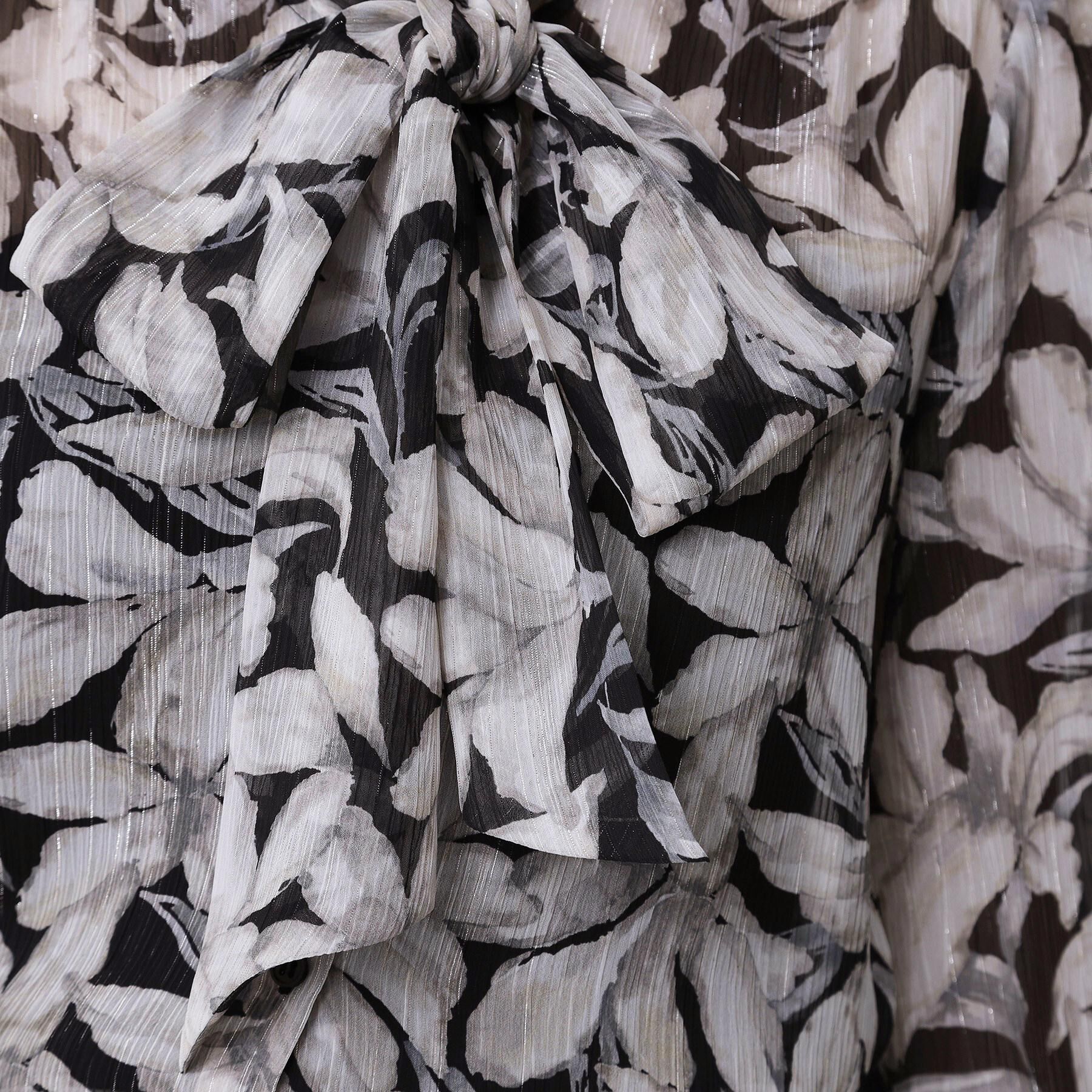 COUP DE CHANCE「【手洗い可／日本製】花柄ボウタイブラウス」|シャツ・ブラウス|