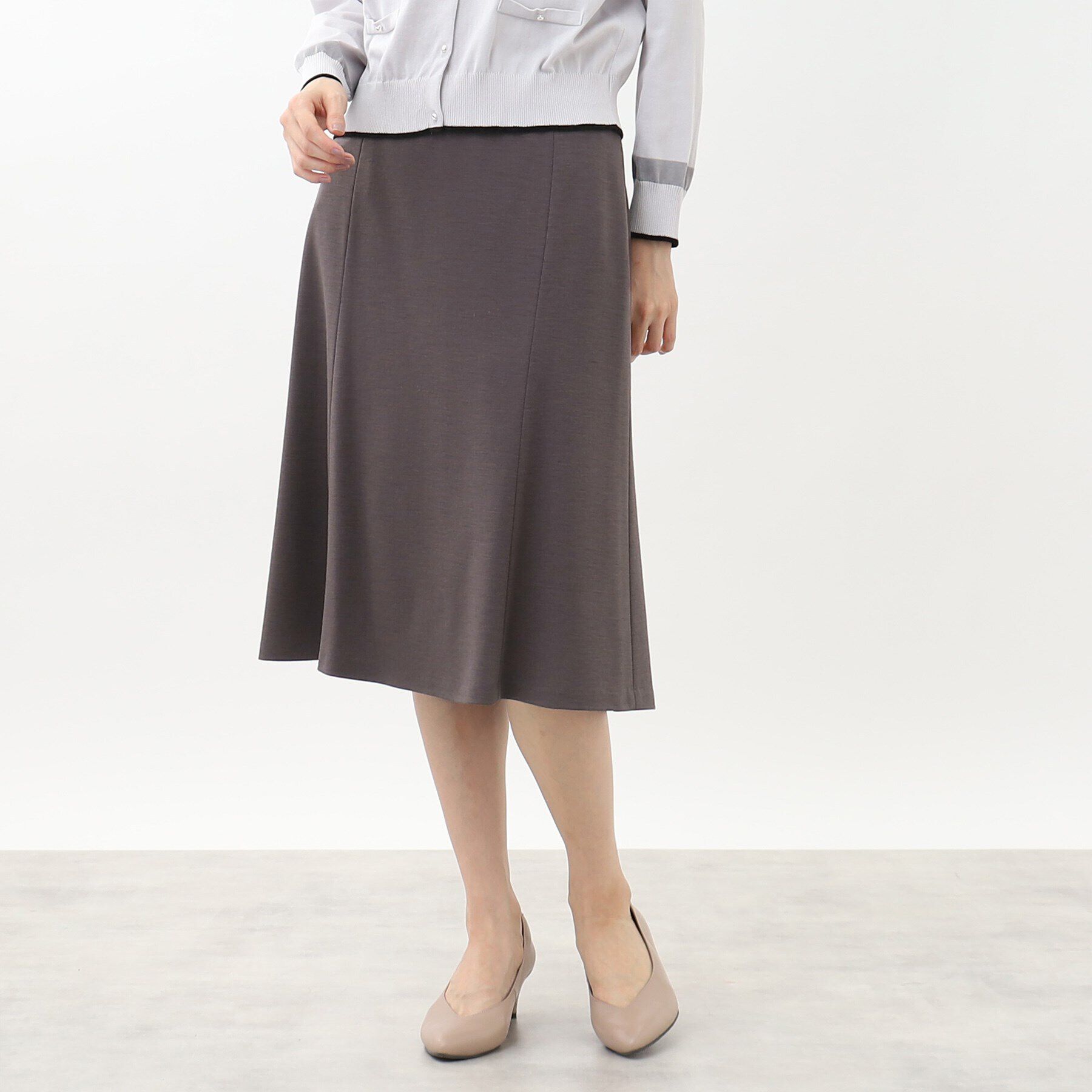 Reflect「【匠シリーズ／手洗い可／すっきり細見え】ソフトフレアスカート」|スカート|