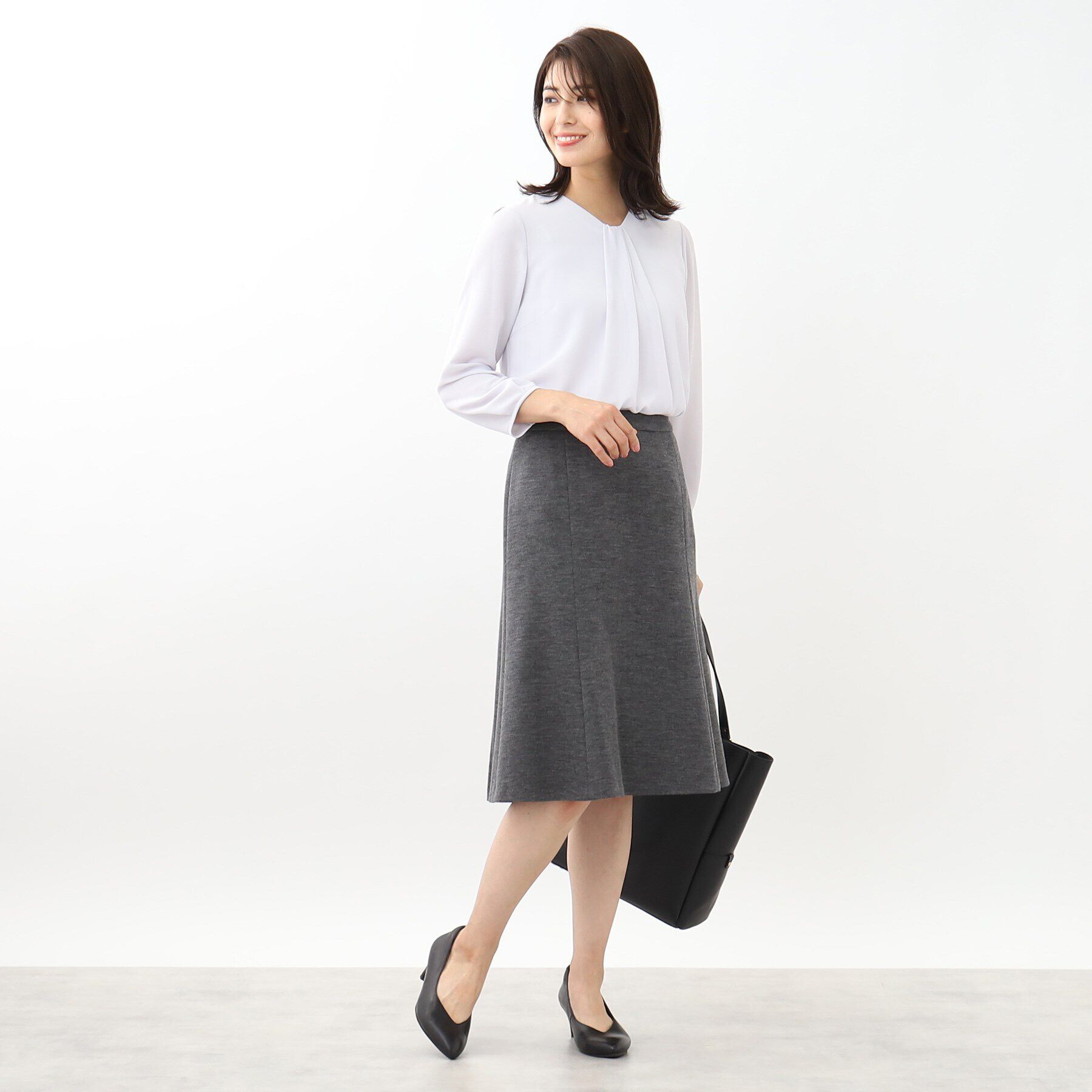 Reflect「【匠シリーズ／手洗い可／すっきり細見え】ソフトフレアスカート」|スカート|