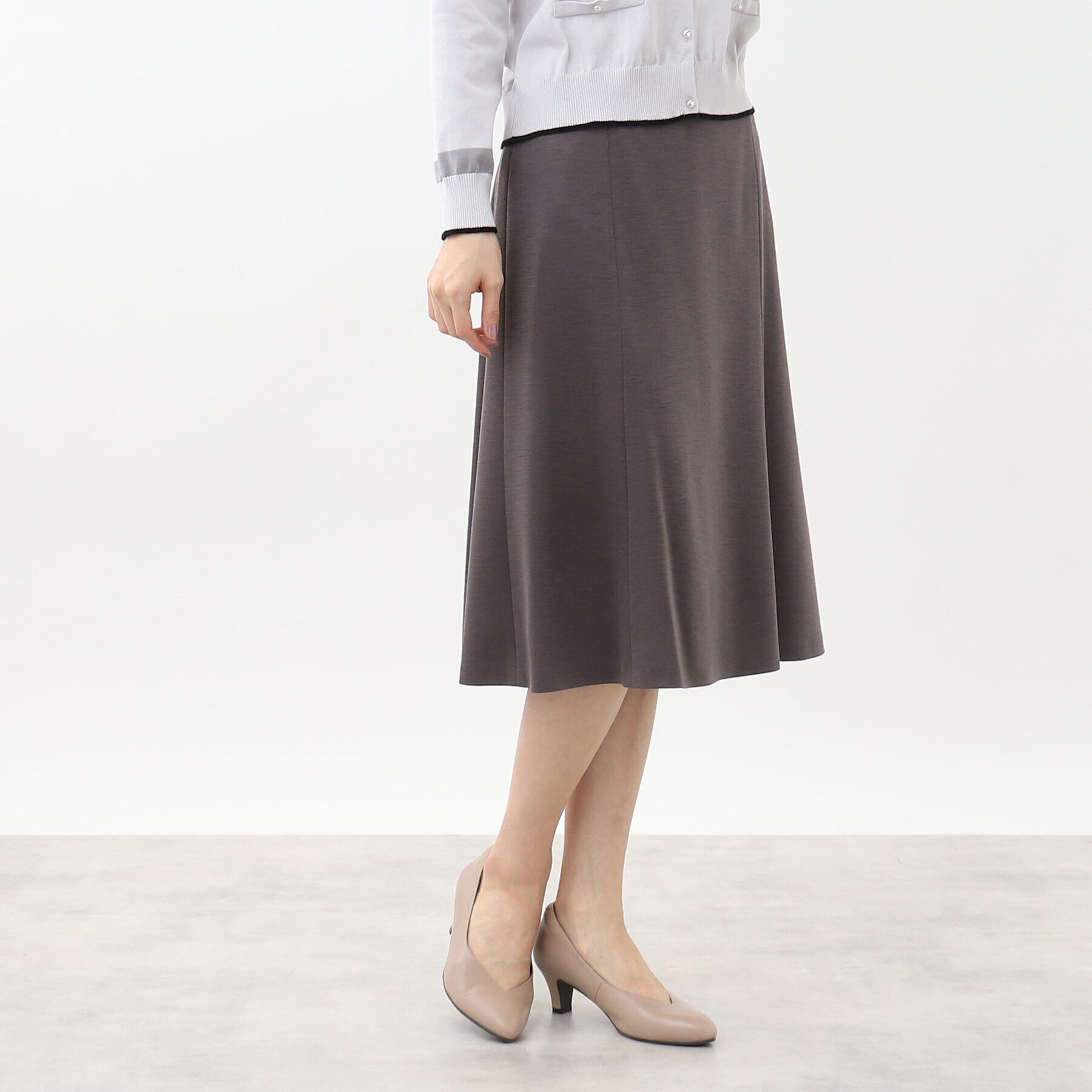 Reflect「【匠シリーズ／手洗い可／すっきり細見え】ソフトフレアスカート」|スカート|トープ(054)