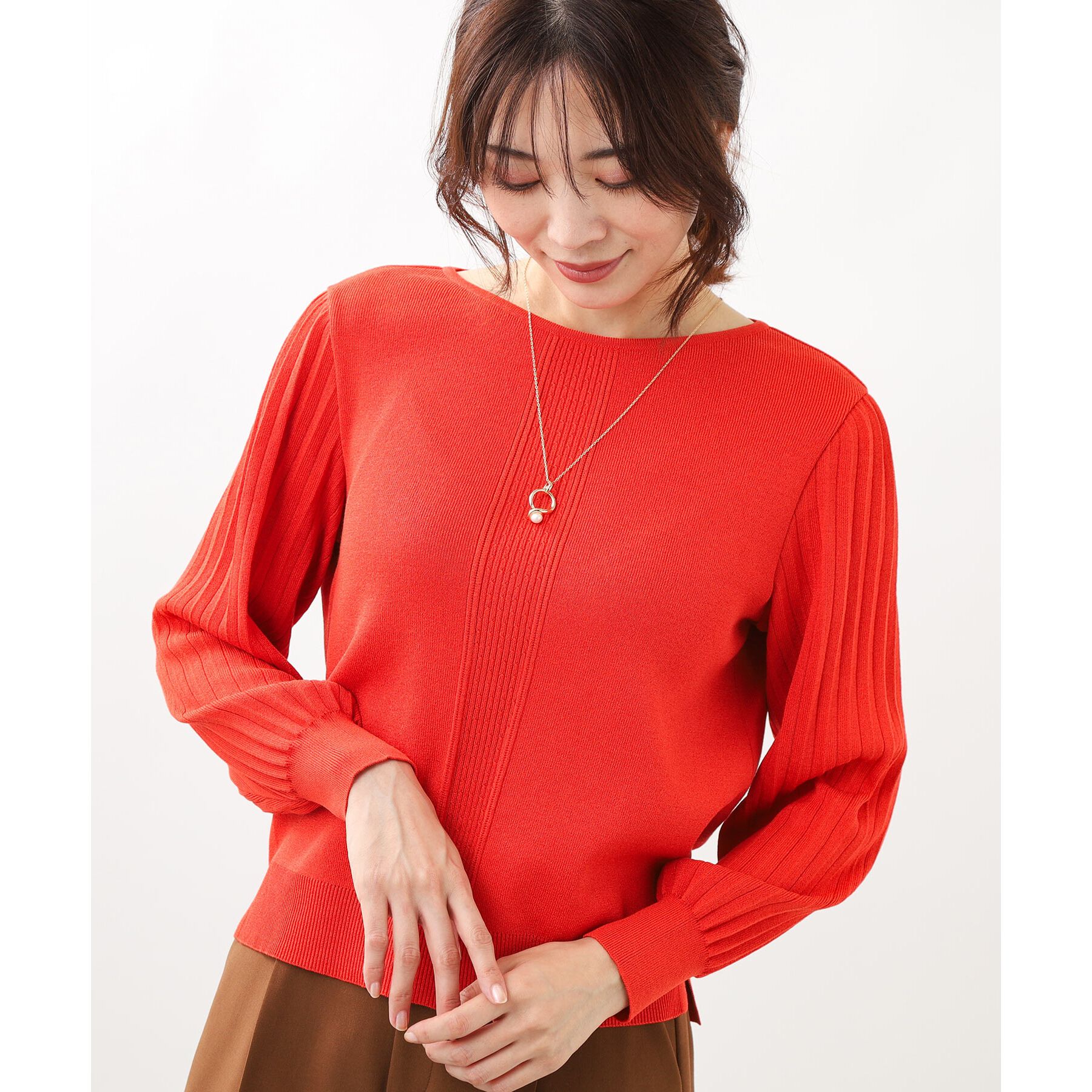 Reflect「【大人気ニットに新色登場！マイカラニット+／細見え／WEB限定カラーあり／マシンウォッシュ可／選べる」|ニット・セーター|