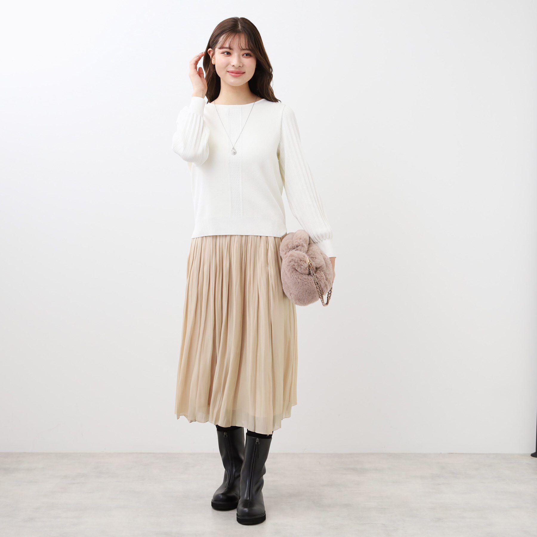 Reflect「【大人気ニットに新色登場！マイカラニット+／細見え／WEB限定カラーあり／マシンウォッシュ可／選べる」|ニット・セーター|