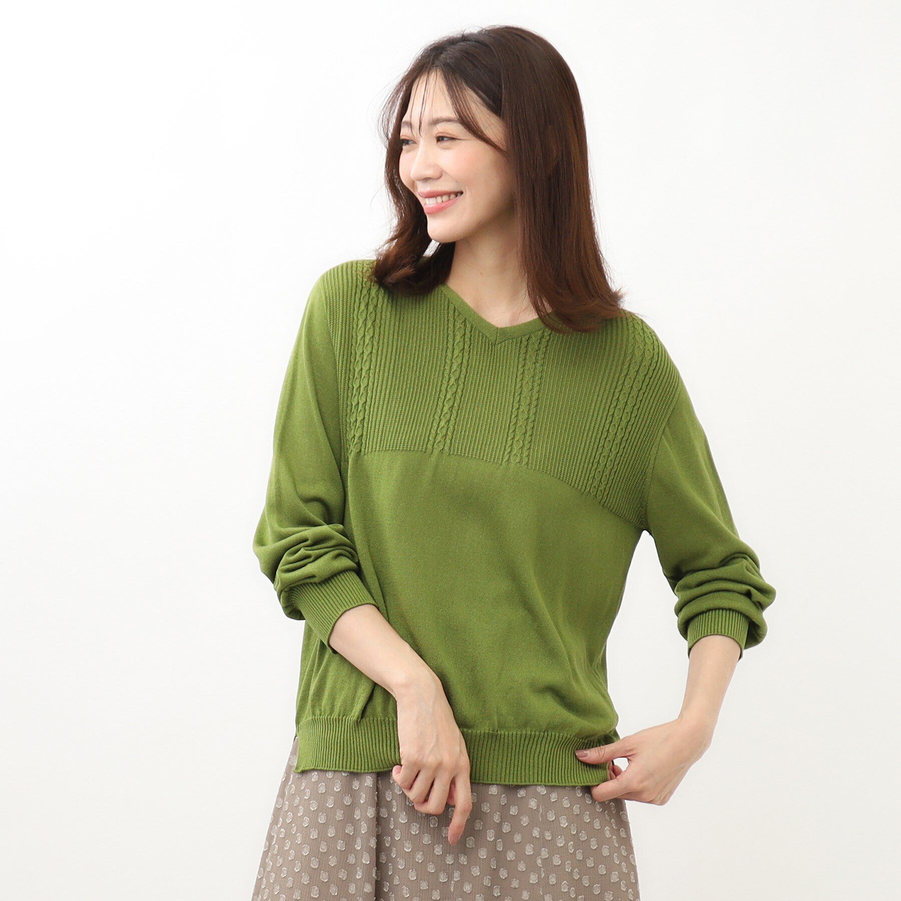 Reflect「【WEB限定カラーあり／洗える】薄手ホールガーメント（R）ニット」|ニット・セーター|