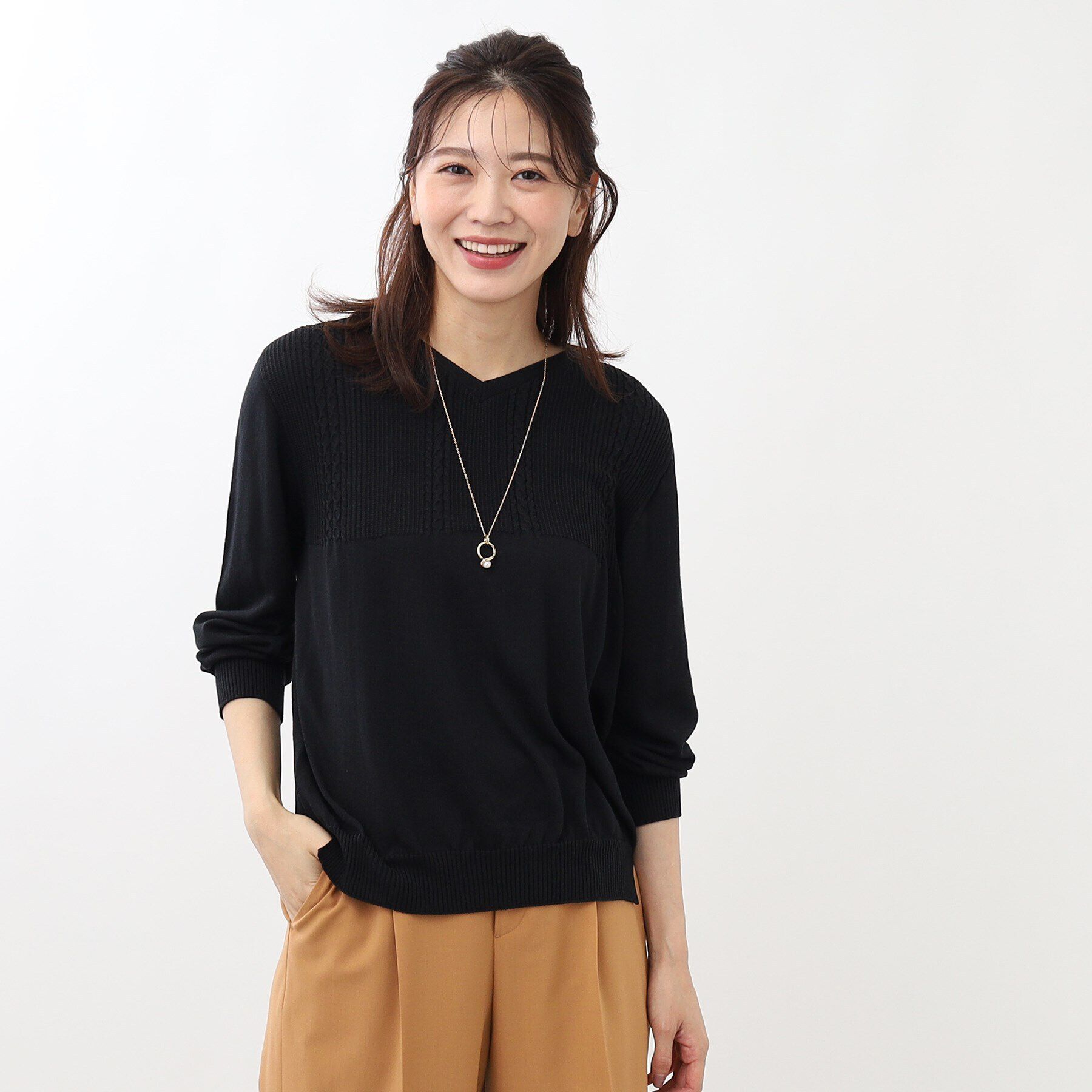 Reflect「【WEB限定カラーあり／洗える】薄手ホールガーメント（R）ニット」|ニット・セーター|