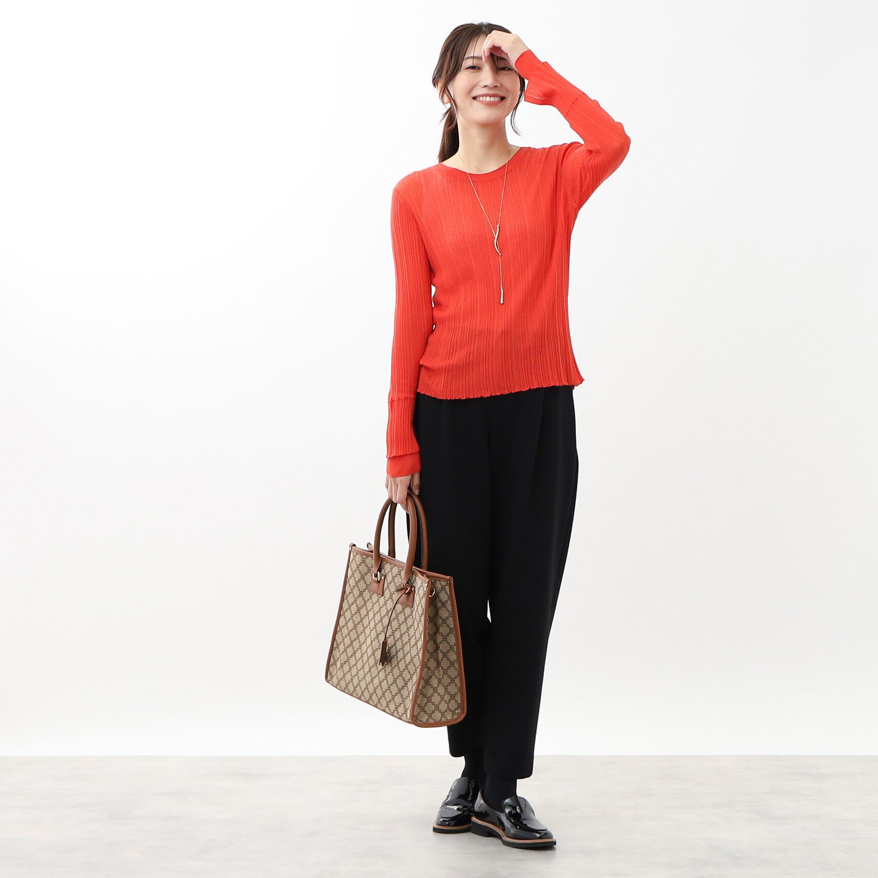 Reflect「【洗える／インナーにもおすすめ】シアーランダムリブニット」|ニット・セーター|