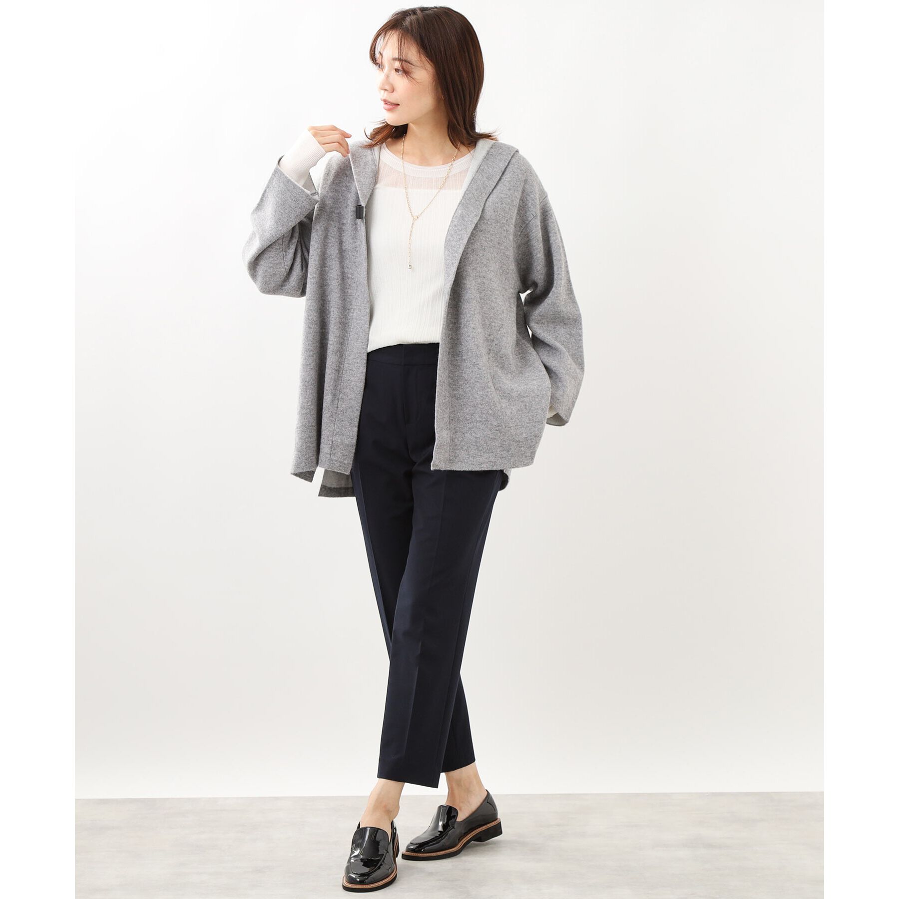 Reflect「【洗える／インナーにもおすすめ】シアーランダムリブニット」|ニット・セーター|