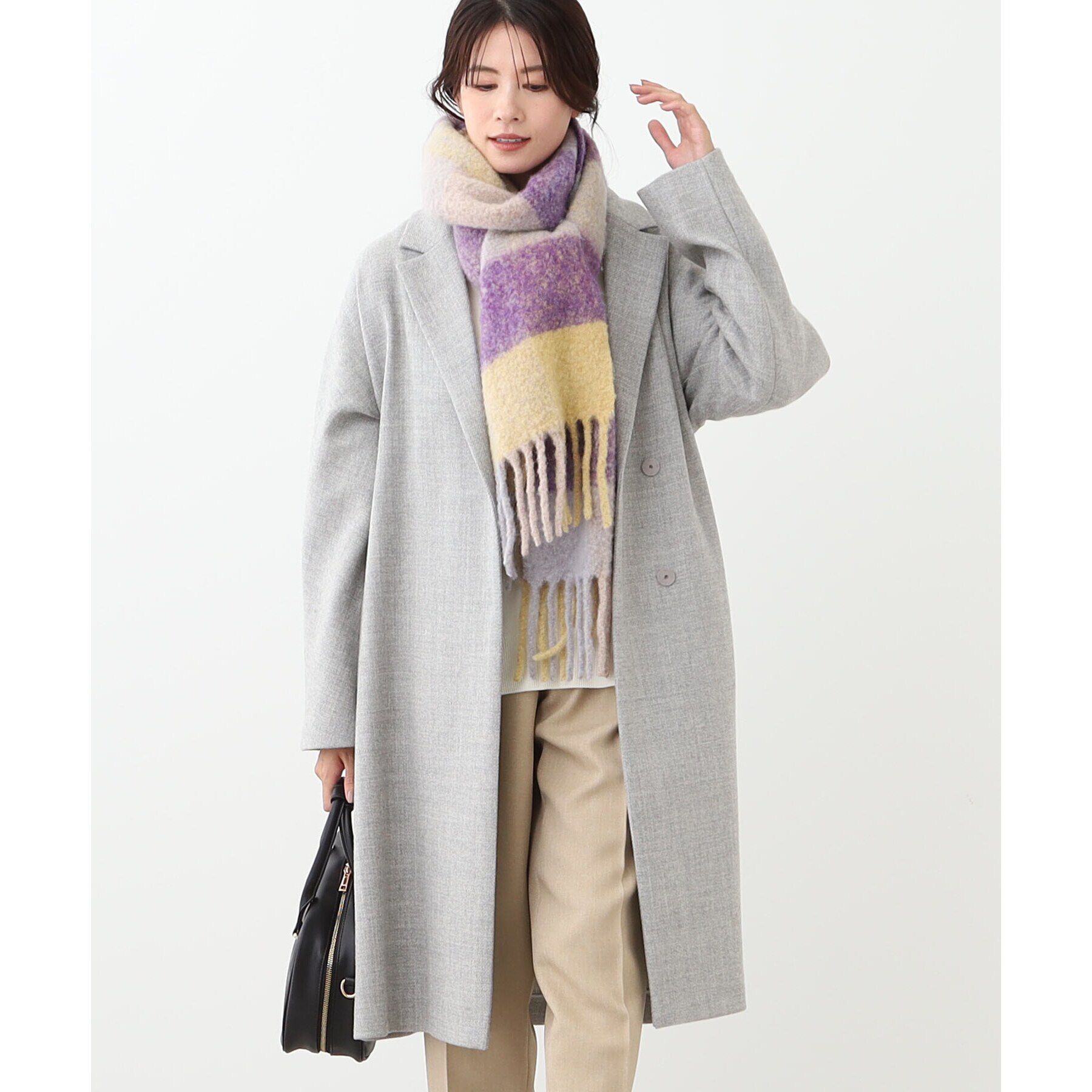 Reflect「【共布サッシュベルト付き】クラシカルロングコート」|チェスターコート|