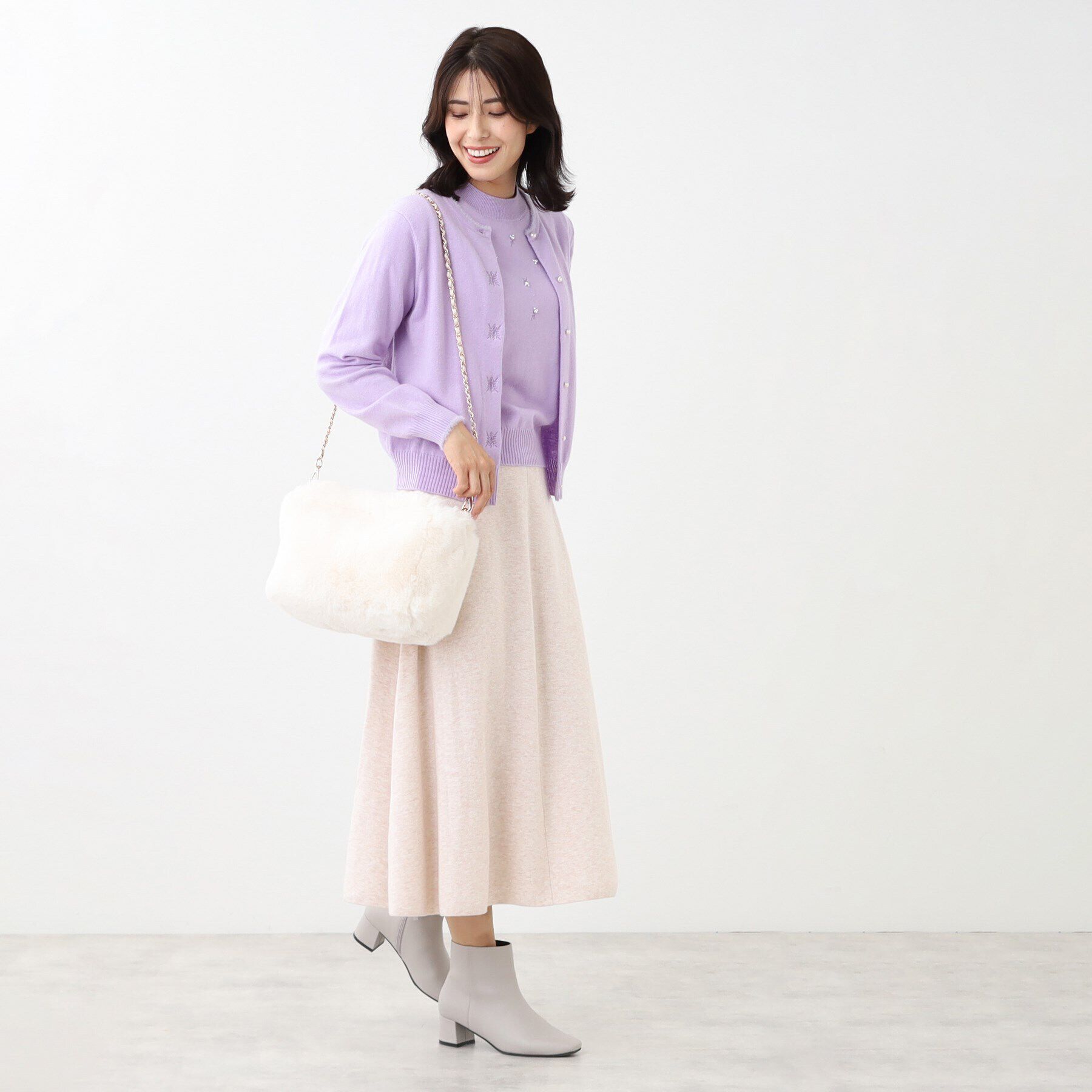 Reflect「【WEB限定カラーあり／洗える／セットアップ可】ジャカードニットスカート」|スカート|