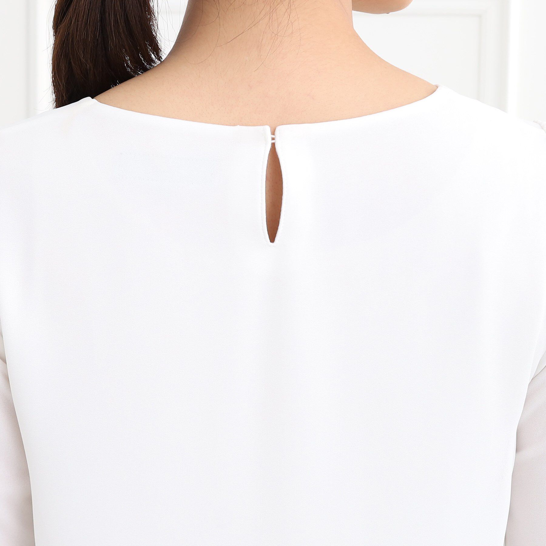 Reflect「【夏SALE／フォーマル/マシンウォッシュ可】フロントラッフルディティールブラウス」|シャツ・ブラウス|