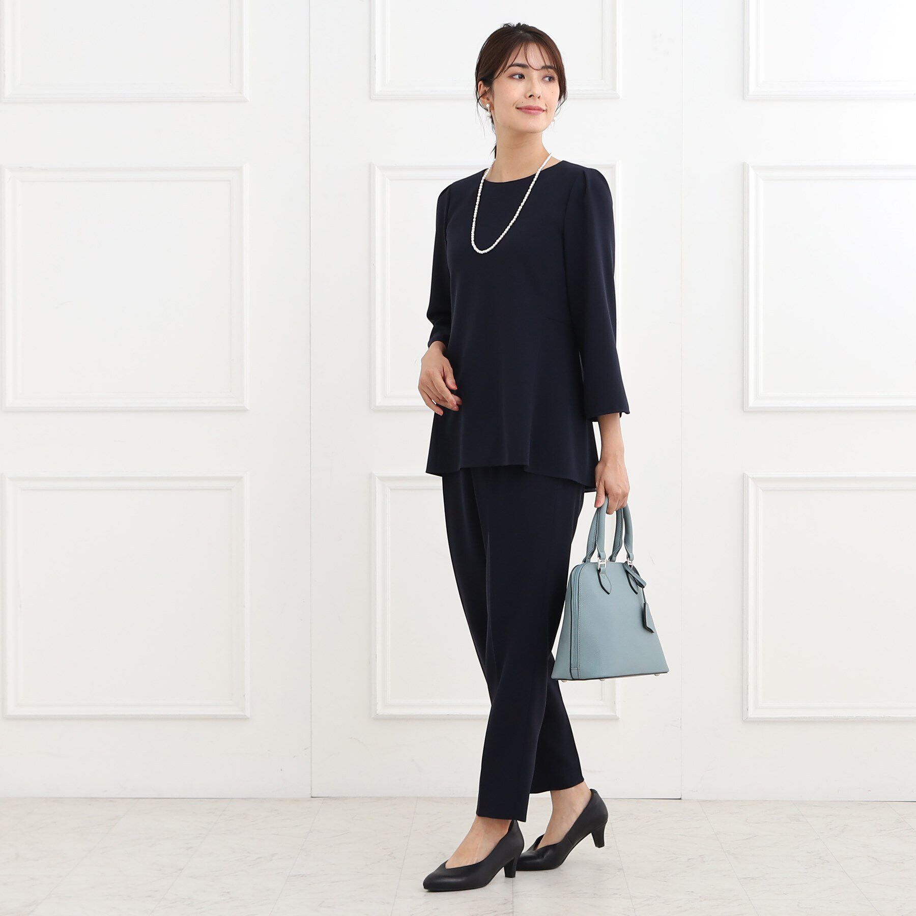 Reflect「【フォーマル/洗える/セットアップ可】ぺプラムデザインブラウス」|シャツ・ブラウス|