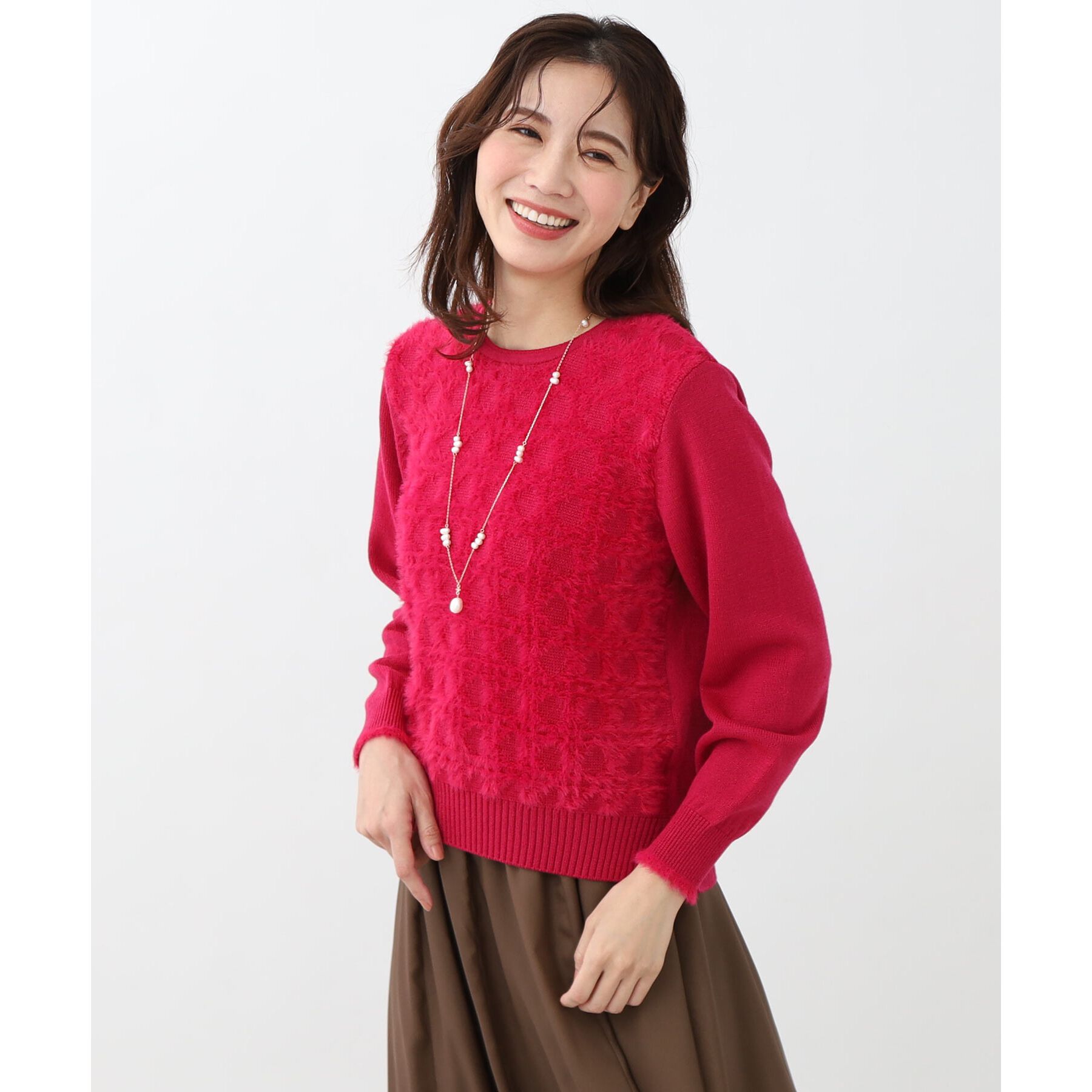 Reflect「【WEB限定カラーあり／手洗い可】フェザーヤーンニット」|ニット・セーター|