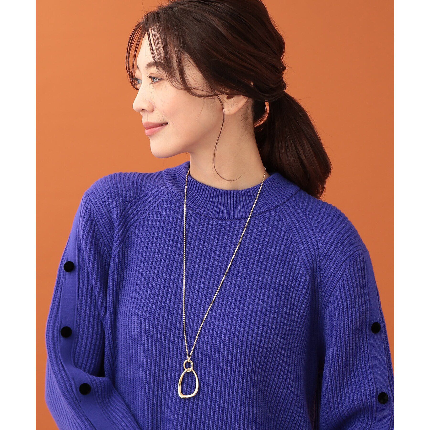 Reflect「【WEB限定カラーあり／手洗い可】ハイネックチュニック丈ニット」|ニット・セーター|