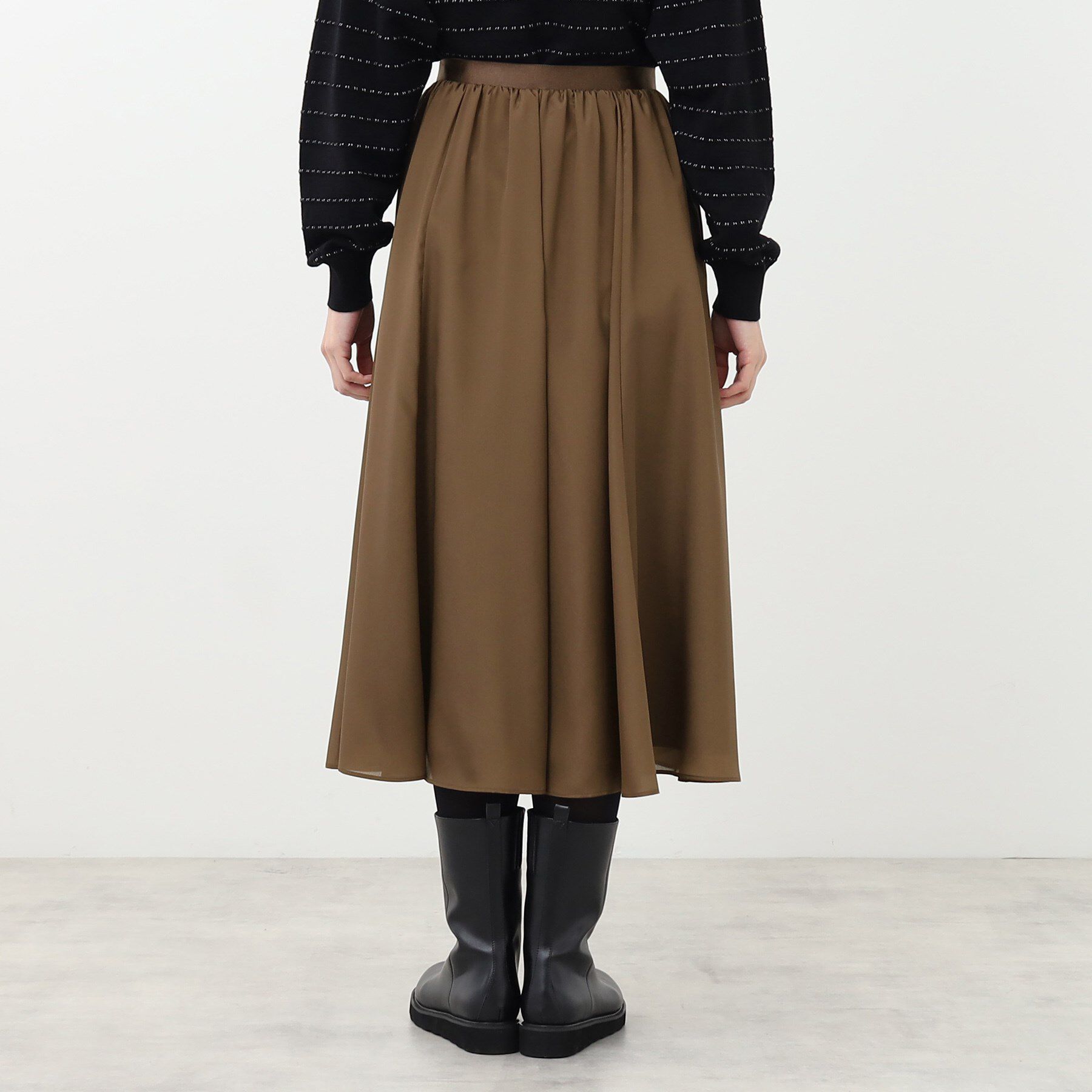 Reflect「【手洗い可/ウエスト総ゴム仕様】フリュイドシフォンスカート」|スカート|