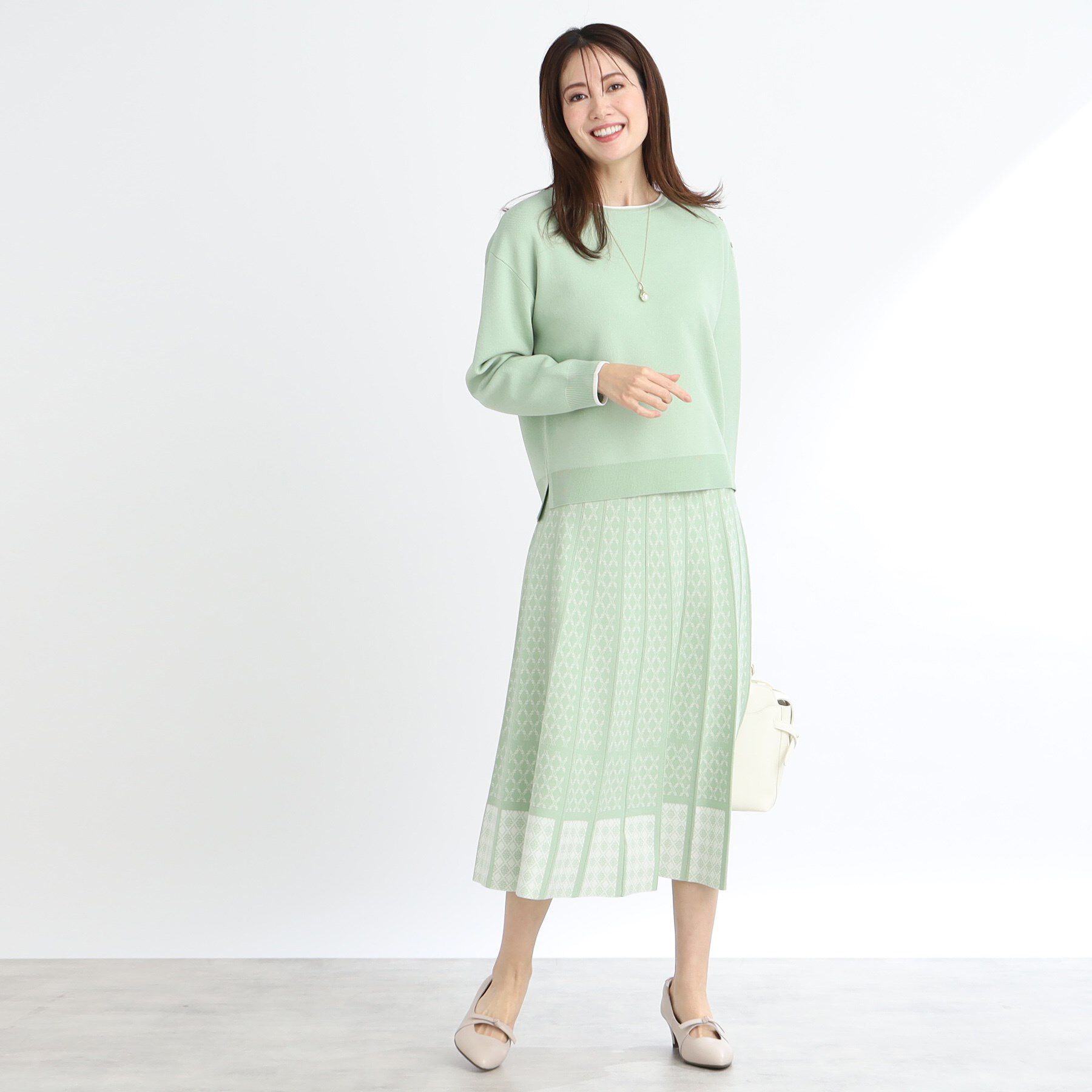 Reflect「【WEB限定カラーあり／セットアップ可】ダブルジャカードニット」|ニット・セーター|