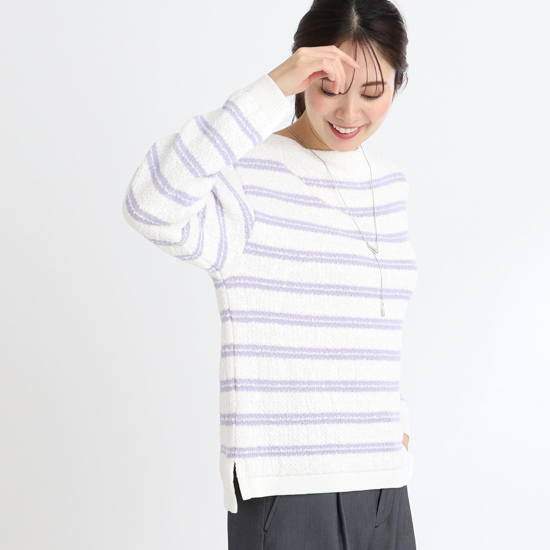 Reflect「ボートネックボーダーニット」|ニット・セーター|