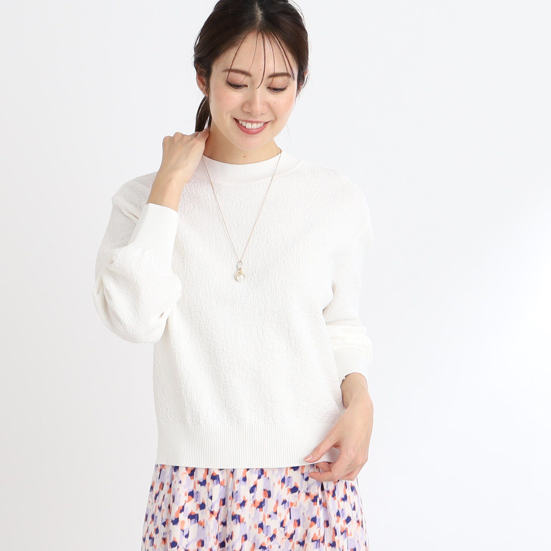 Reflect「プチハイネックジャカードニット」|ニット・セーター|