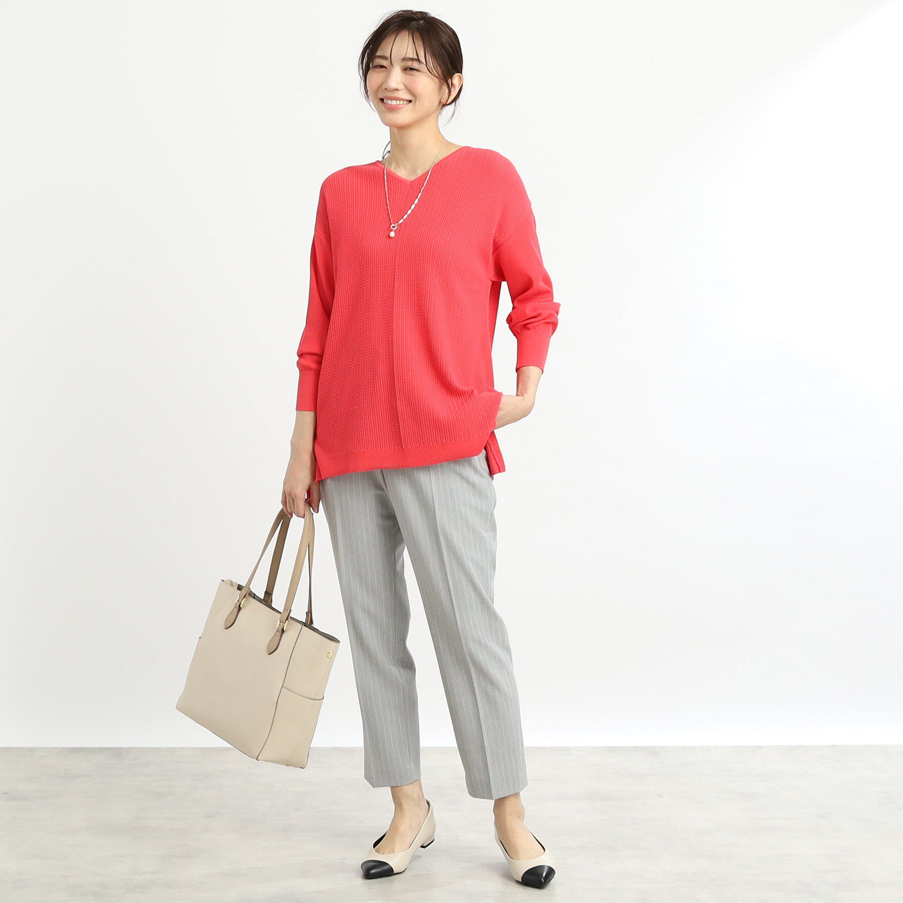 Reflect「【WEB先行カラーあり／ヒップ周りカバー】オフボディニット」|ニット・セーター|