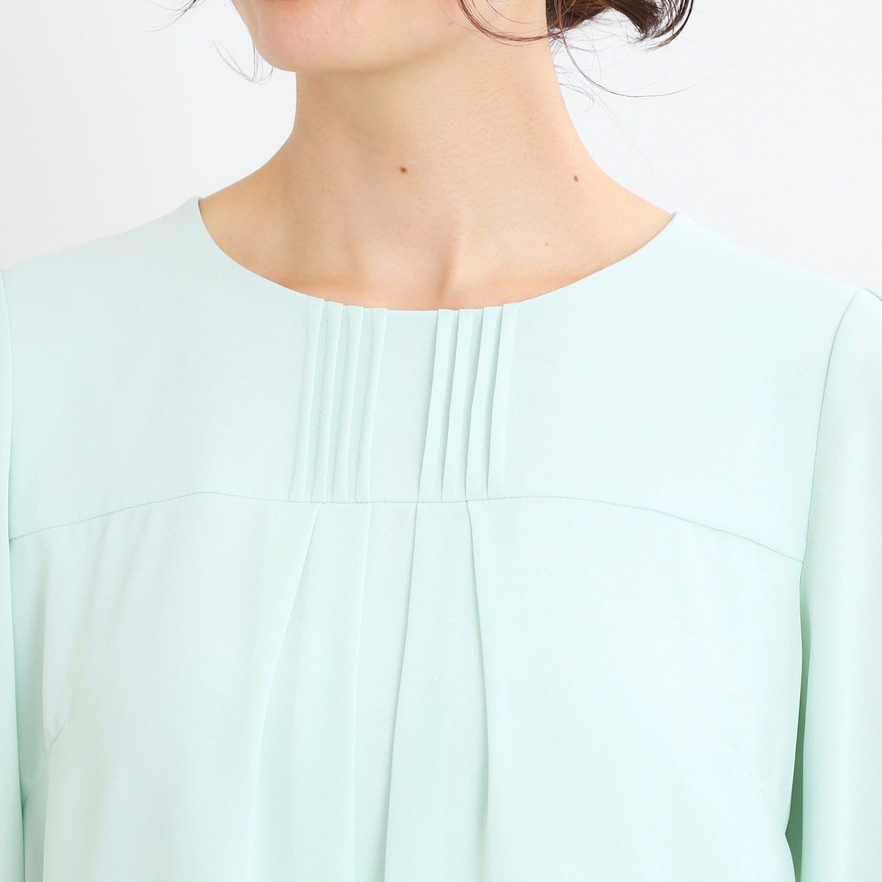 Reflect「【マシンウォッシュ可】横切替ピンタックデザインブラウス」|シャツ・ブラウス|