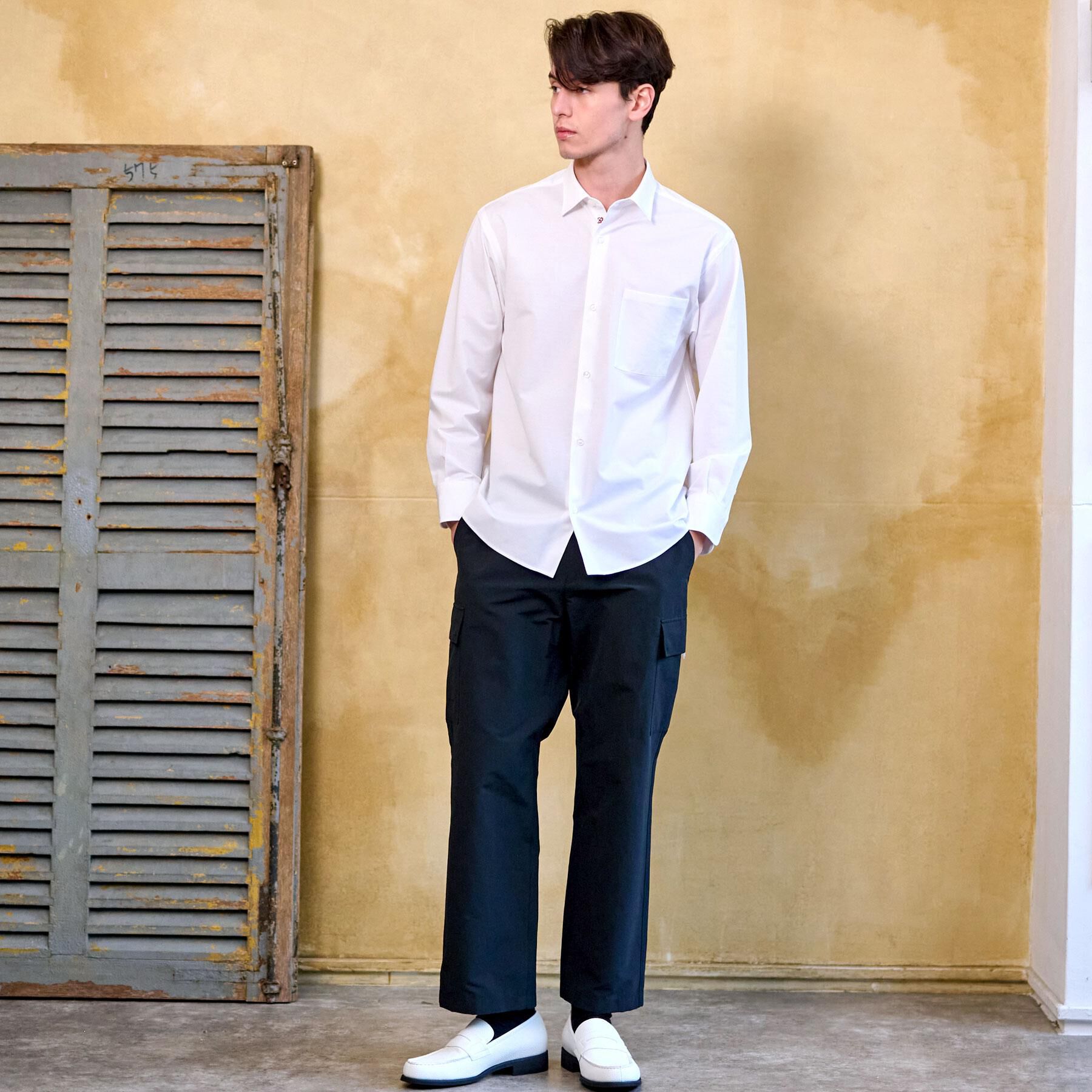 DRESSTERIOR「46Gジャージー リラックスシャツ」|シャツ・ブラウス|