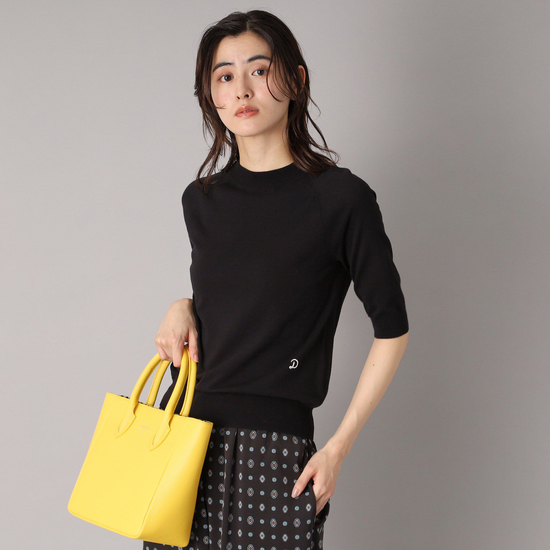 DRESSTERIOR「【定番/洗える】コットンシルク混ハーフスリーブ」|ニット・セーター|