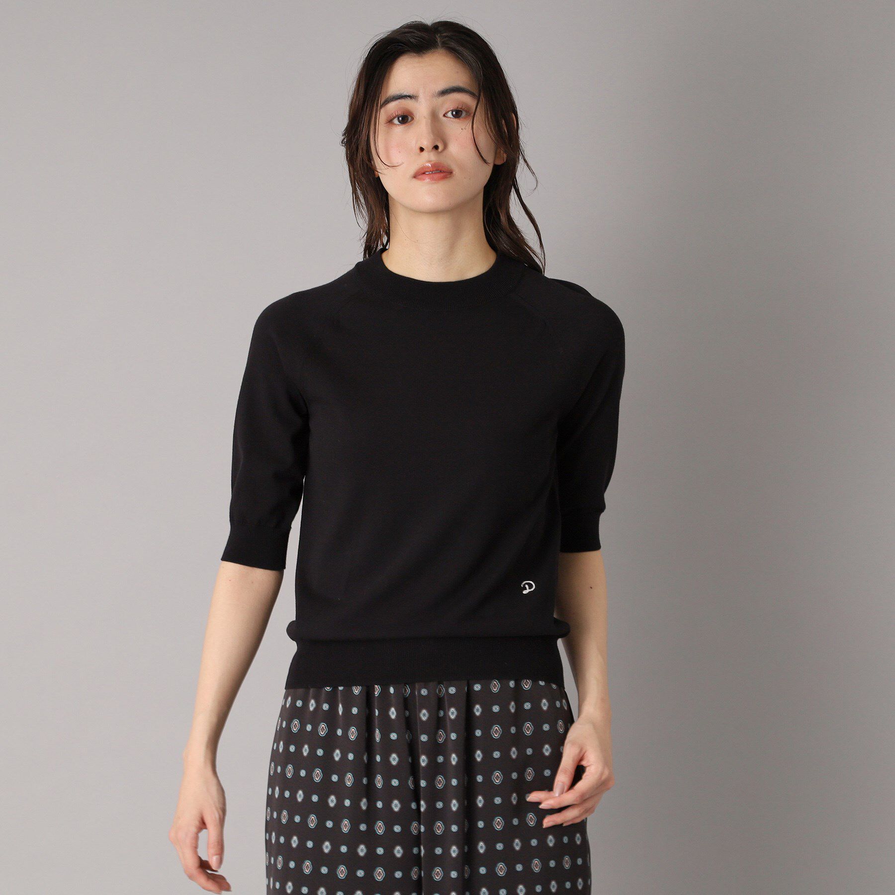 DRESSTERIOR「【定番/洗える】コットンシルク混ハーフスリーブ」|ニット・セーター|