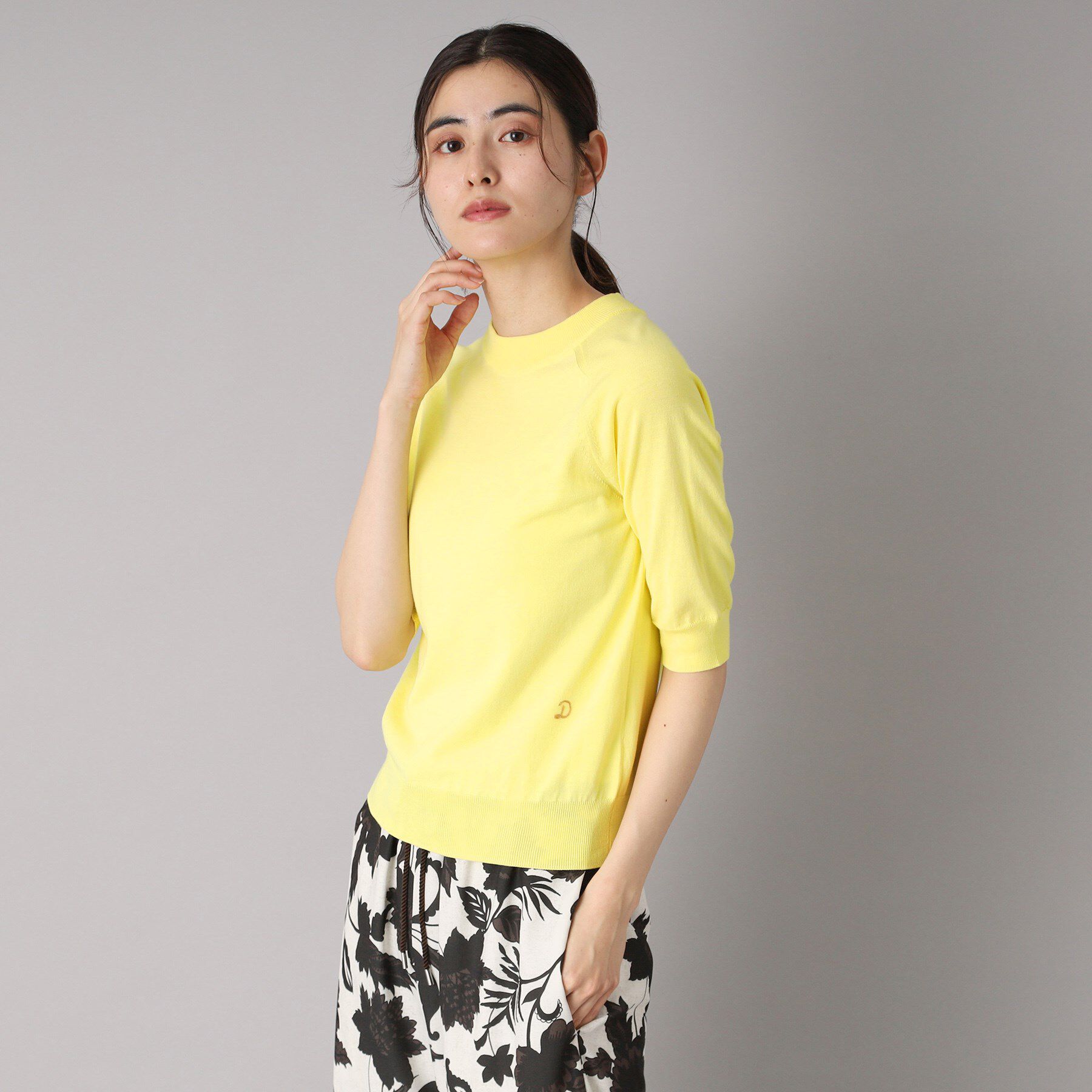 DRESSTERIOR「【定番/洗える】コットンシルク混ハーフスリーブ」|ニット・セーター|