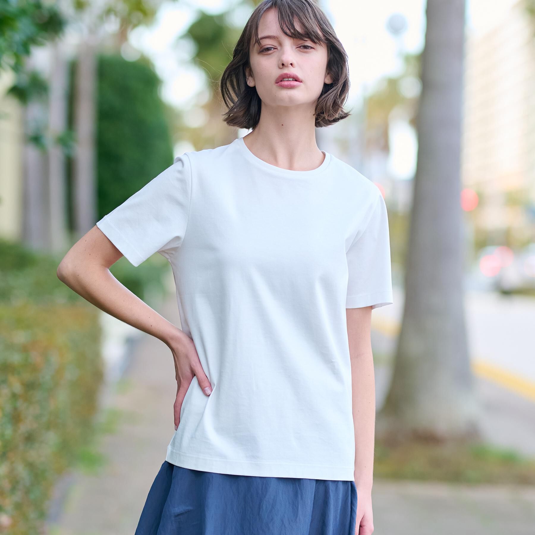 DRESSTERIOR「【接触冷感/抗菌防臭/消臭】アイスクリアコットンTシャツ」|Tシャツ・カットソー|