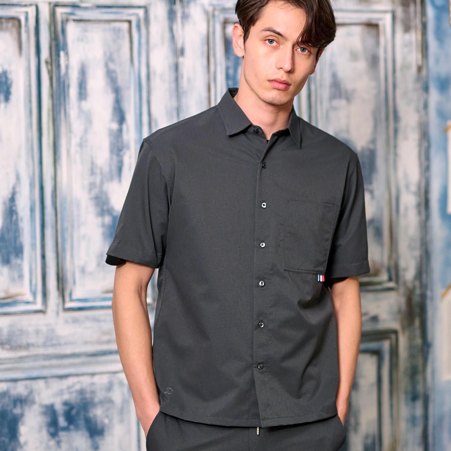 DRESSTERIOR「【セットアップ可/撥水性/UVカット/Safari5月号掲載】COOL DOTS ショートスリーブシ」|シャツ・ブラウス|