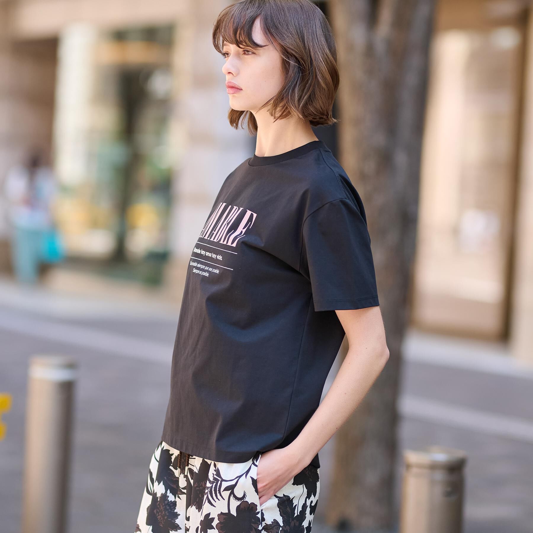 DRESSTERIOR「【接触冷感/UVカット】バックブリーズテックロゴTシャツ」|Tシャツ・カットソー|