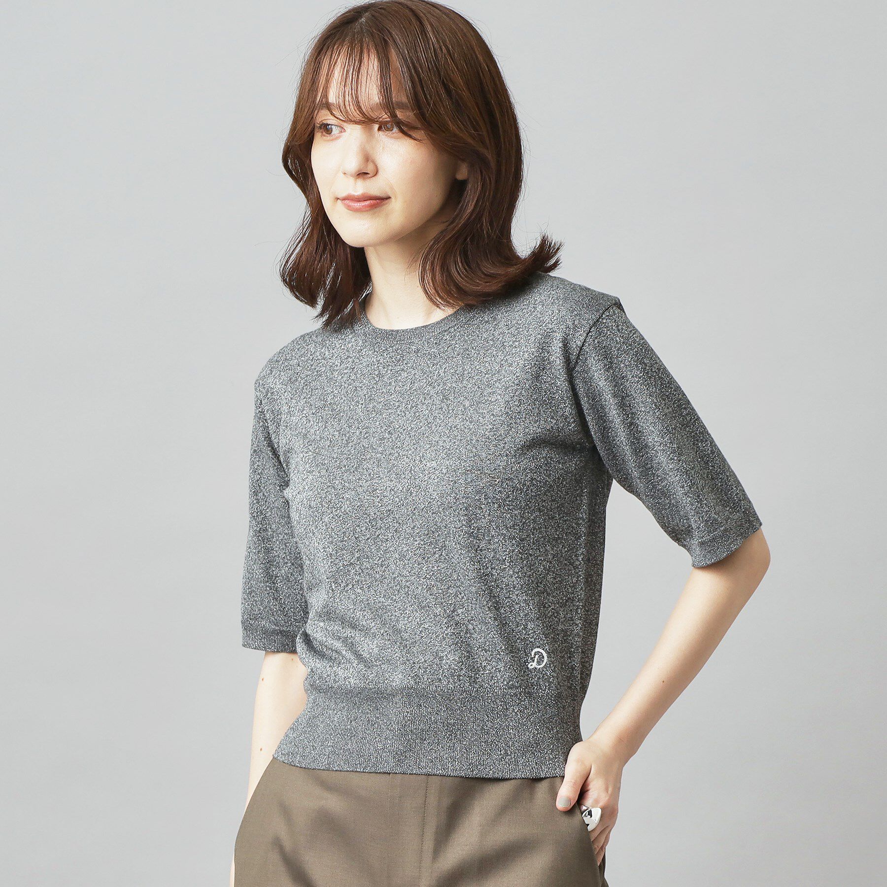 DRESSTERIOR「【洗える/きれいめ】ラメニットプルオーバー」|ニット・セーター|