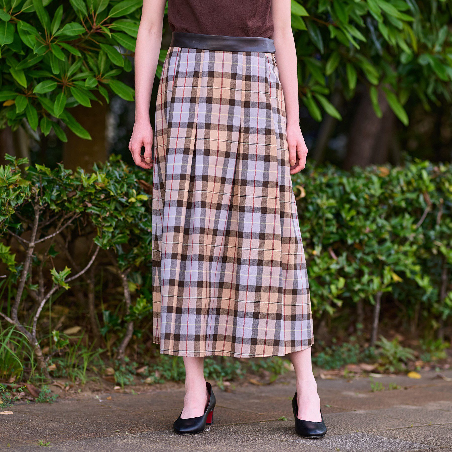 DRESSTERIOR「チェックタックソフトプリーツスカート」|スカート|