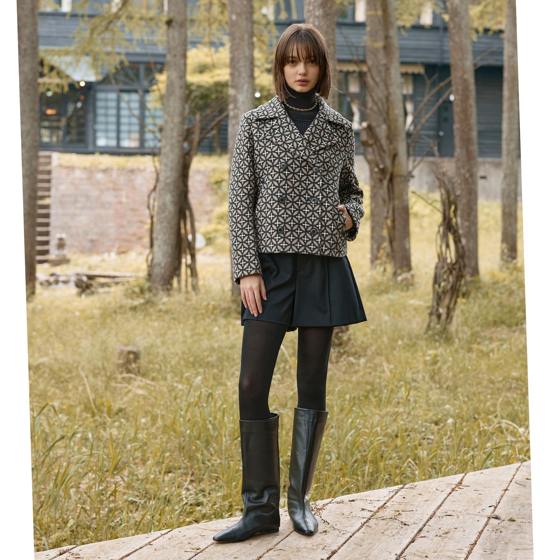 DRESSTERIOR「オーバーラップサークルPジャケット」|ピーコート|