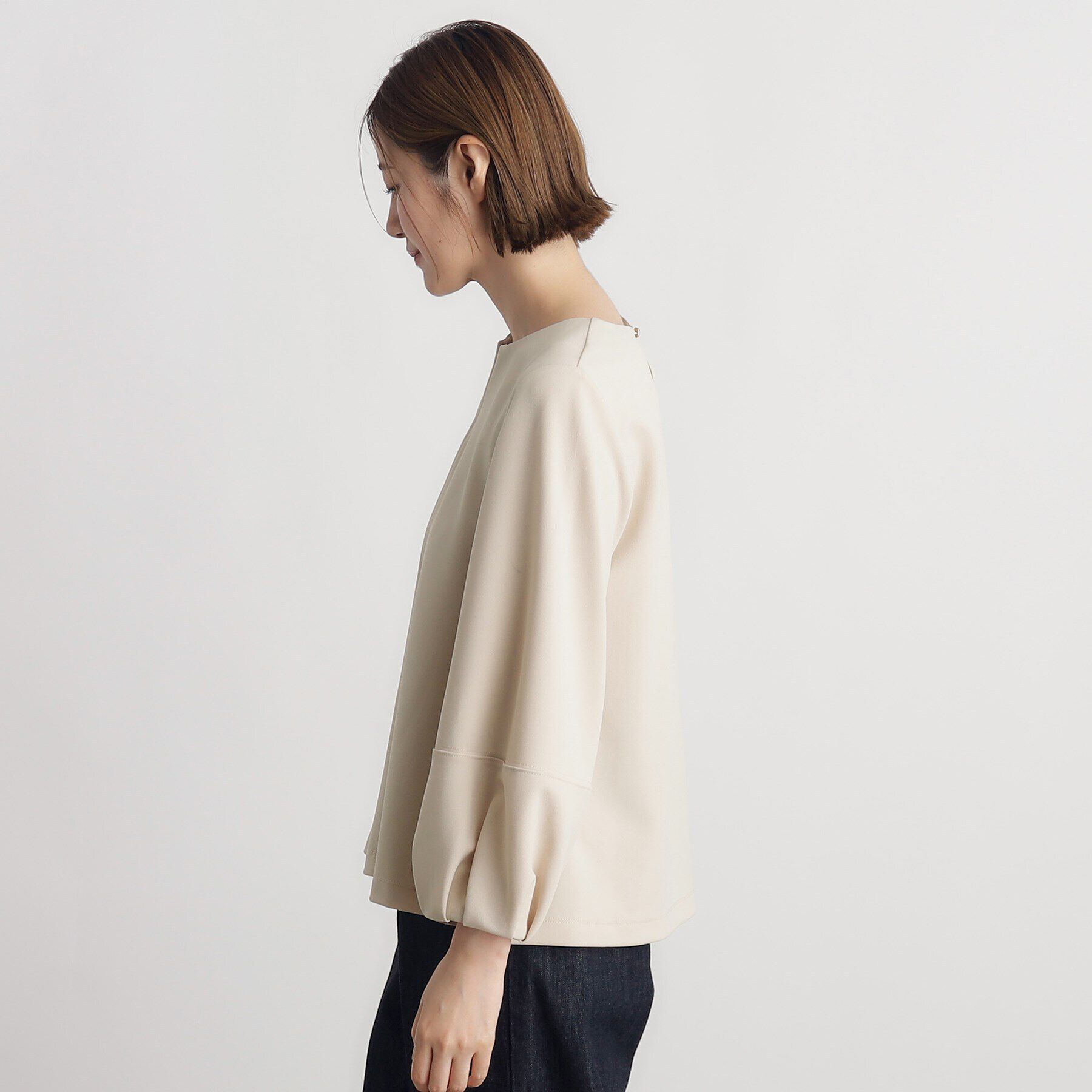 grove「カットツイルランタンスリーブプルオーバー」|Tシャツ・カットソー|