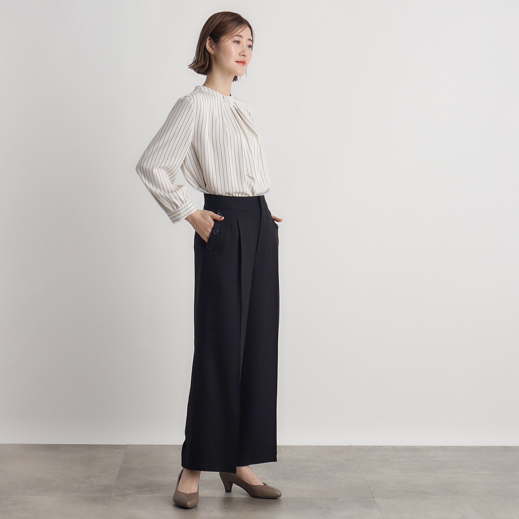 grove「ドビーストライプマリンワイドパンツ」|その他|