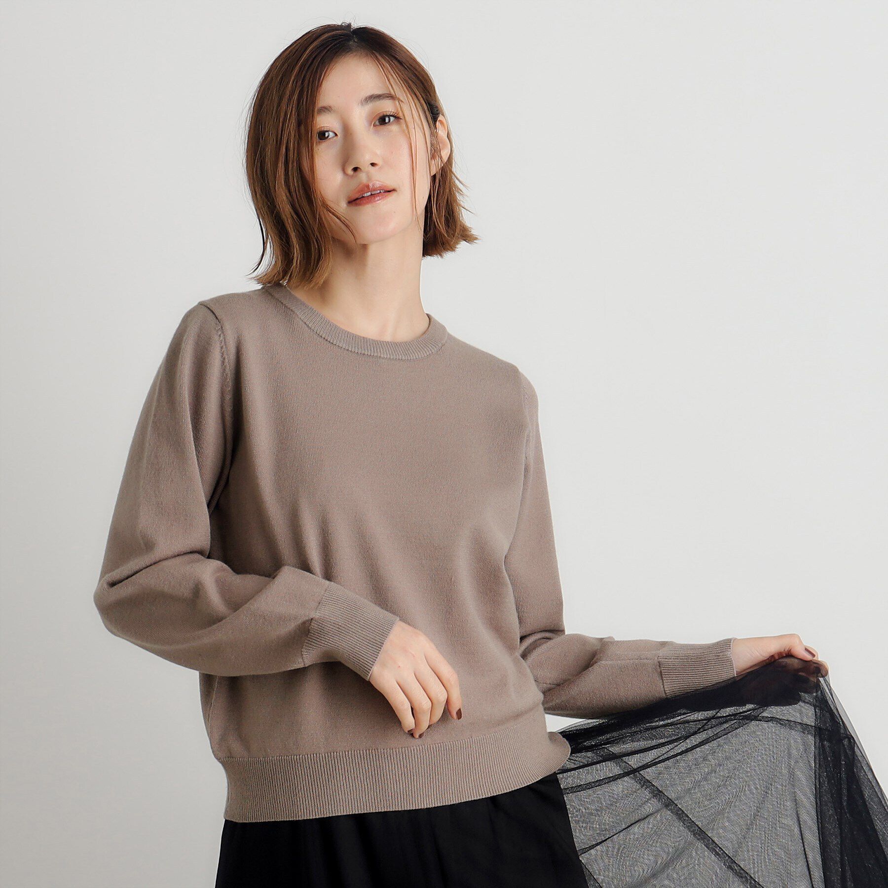 grove「取り外し衿付きニットプルオーバー」|ニット・セーター|