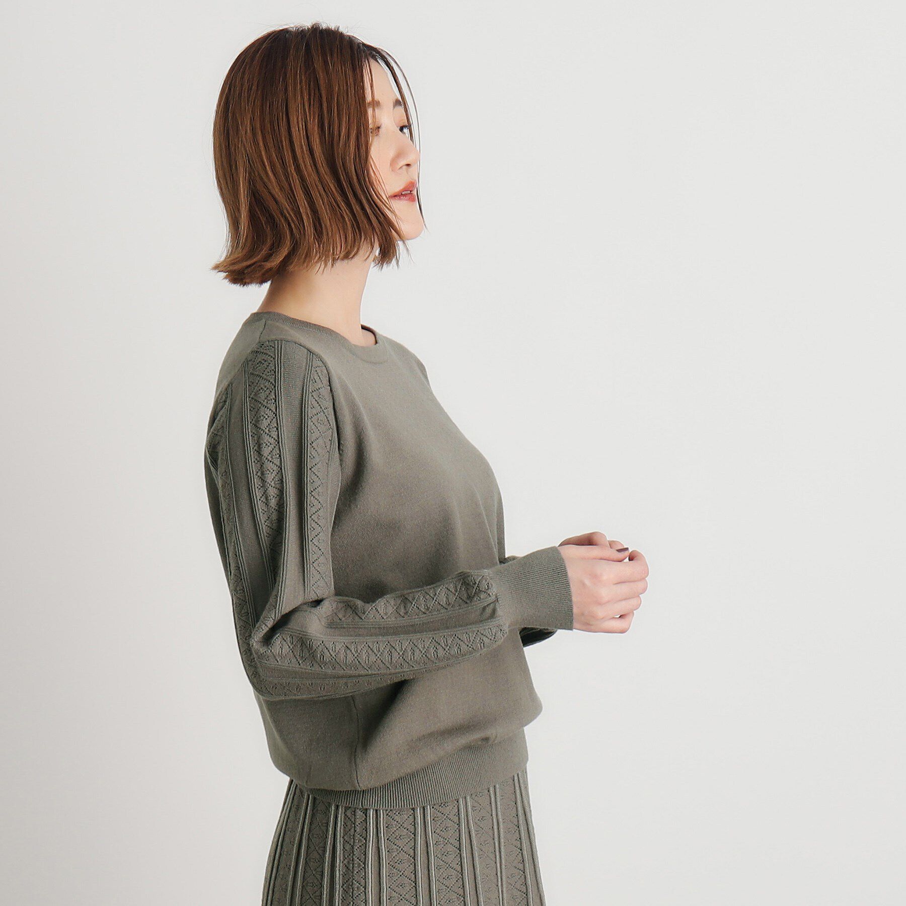 grove「SET UP対応 袖コンニットプルオーバー」|ニット・セーター|