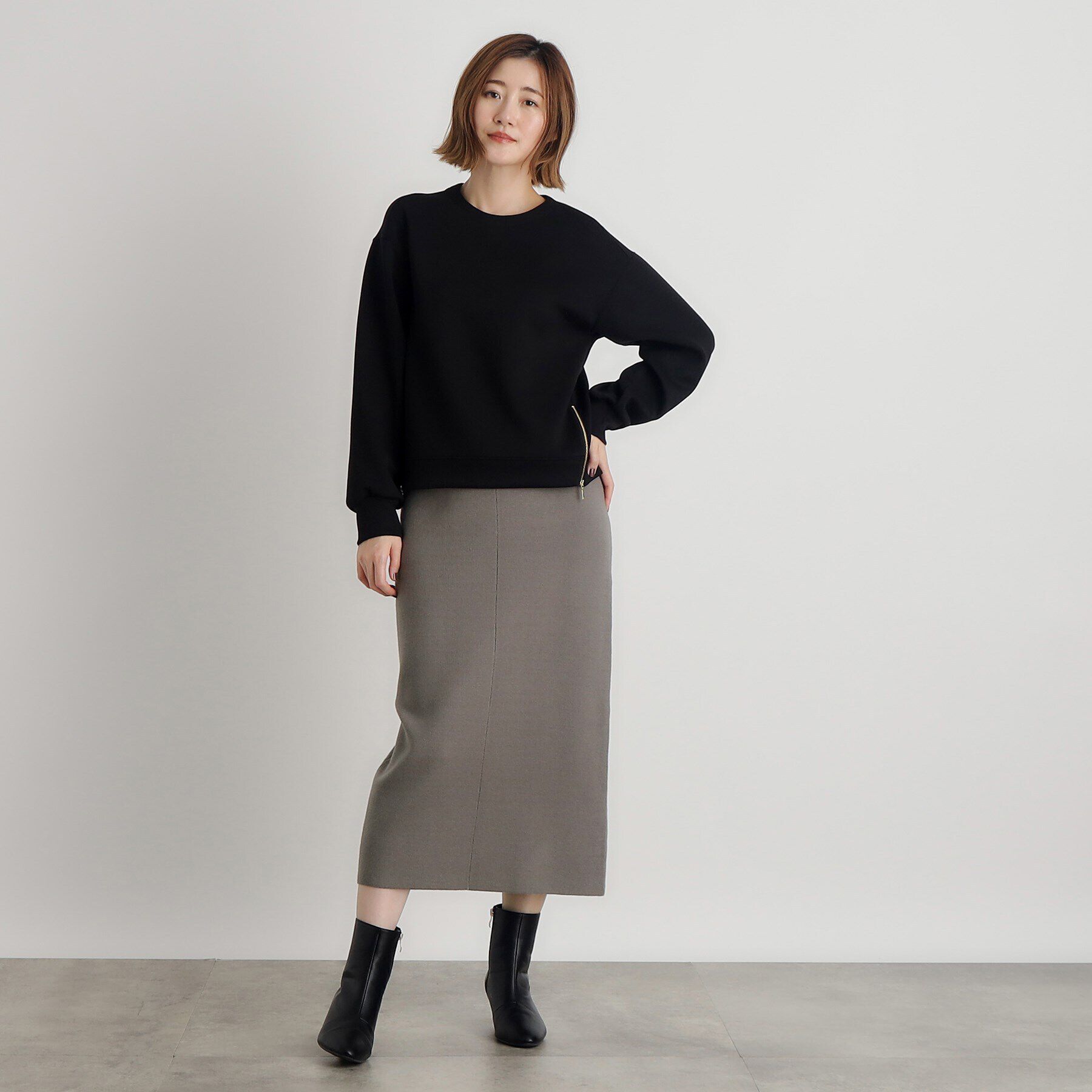 grove「ニットジャカードナロースカート」|スカート|