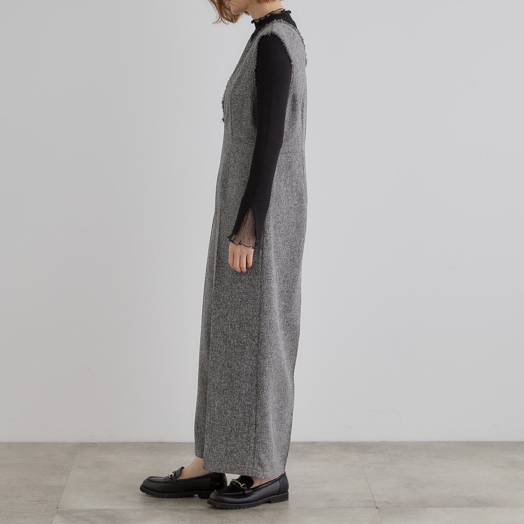 grove「ツイードサロペット」|オールインワン|