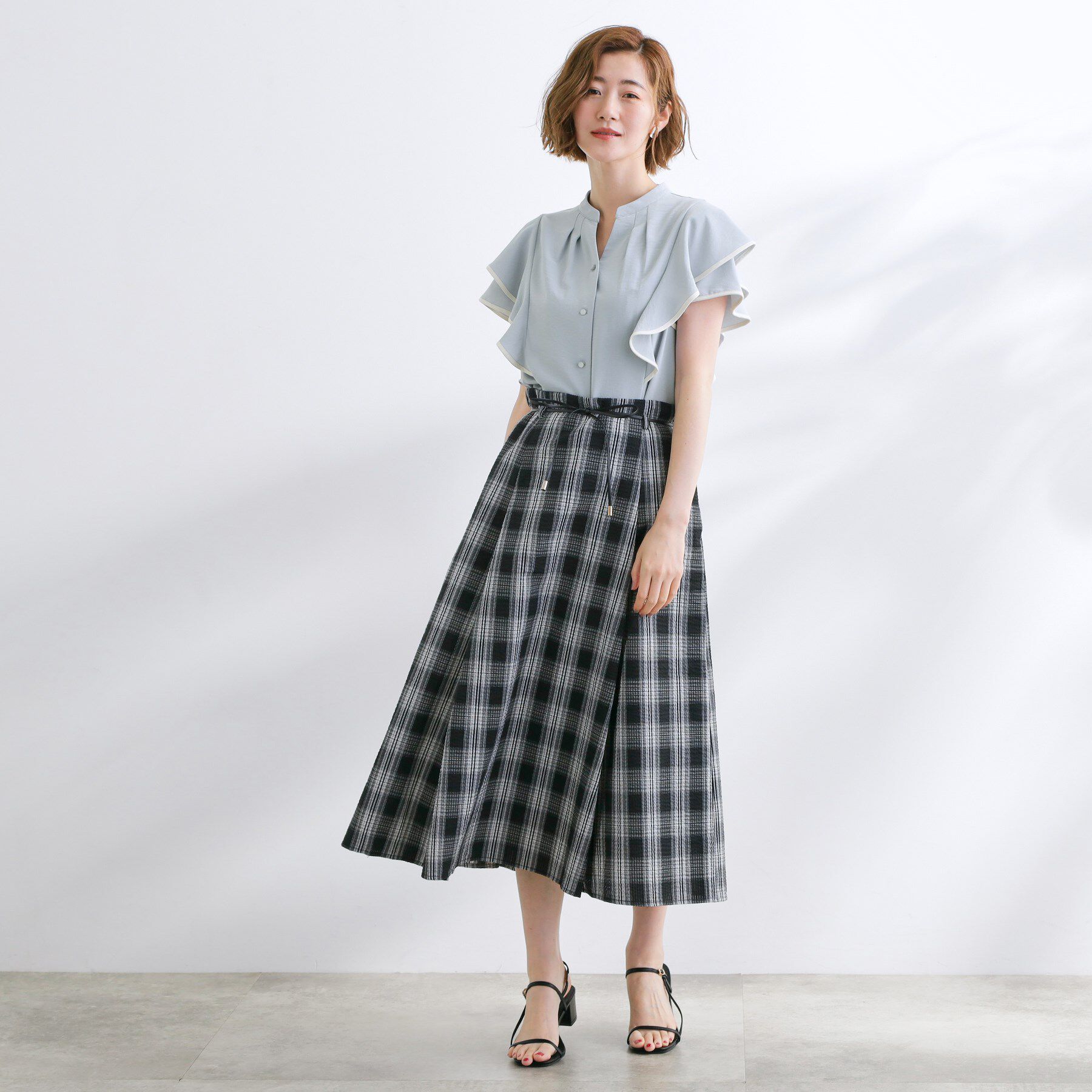 grove「【さらりと着られる】多機能フリルブラウス」|シャツ・ブラウス|