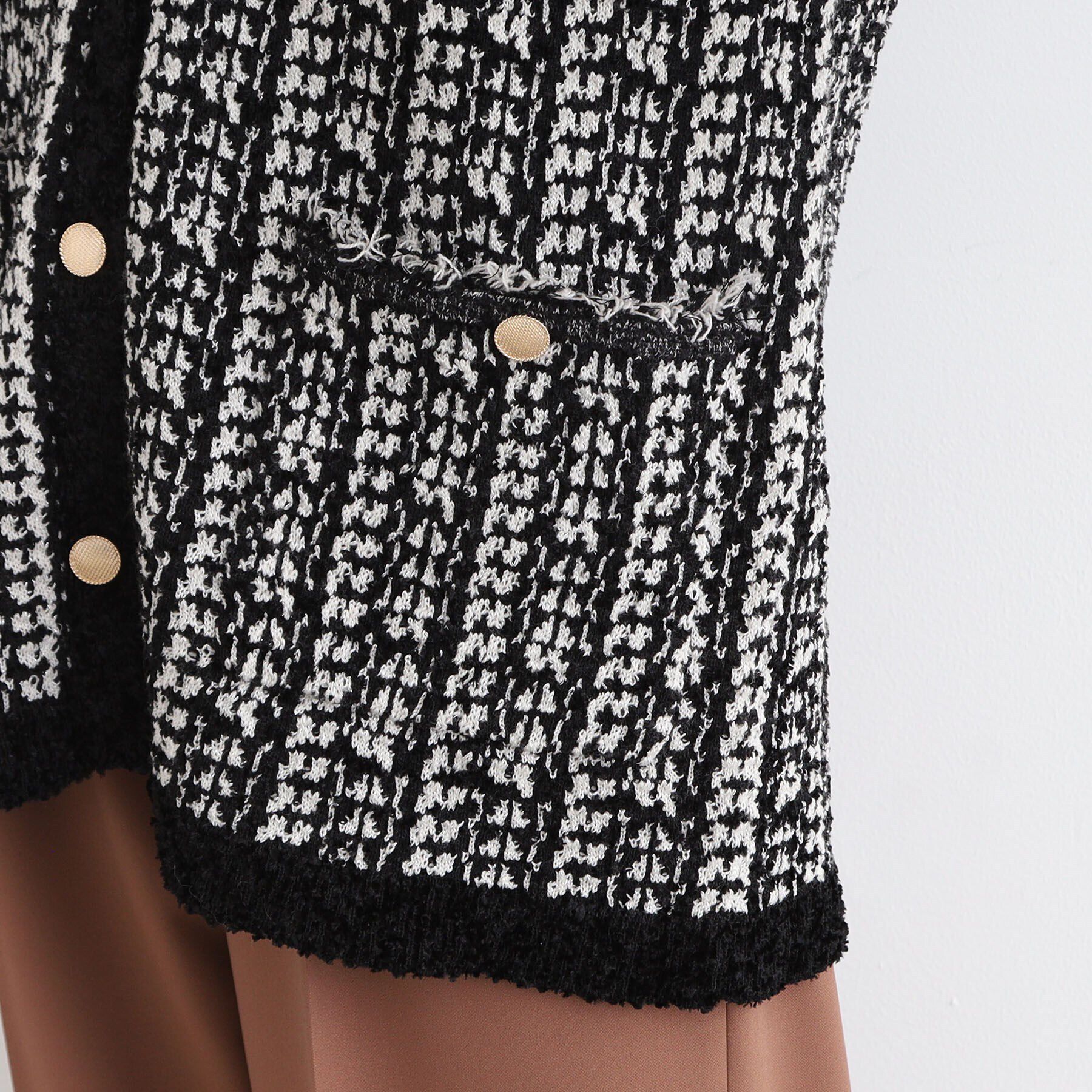 INDIVI「【洗える／映え】ツイーディーニットジレ」|ベスト・ジレ|