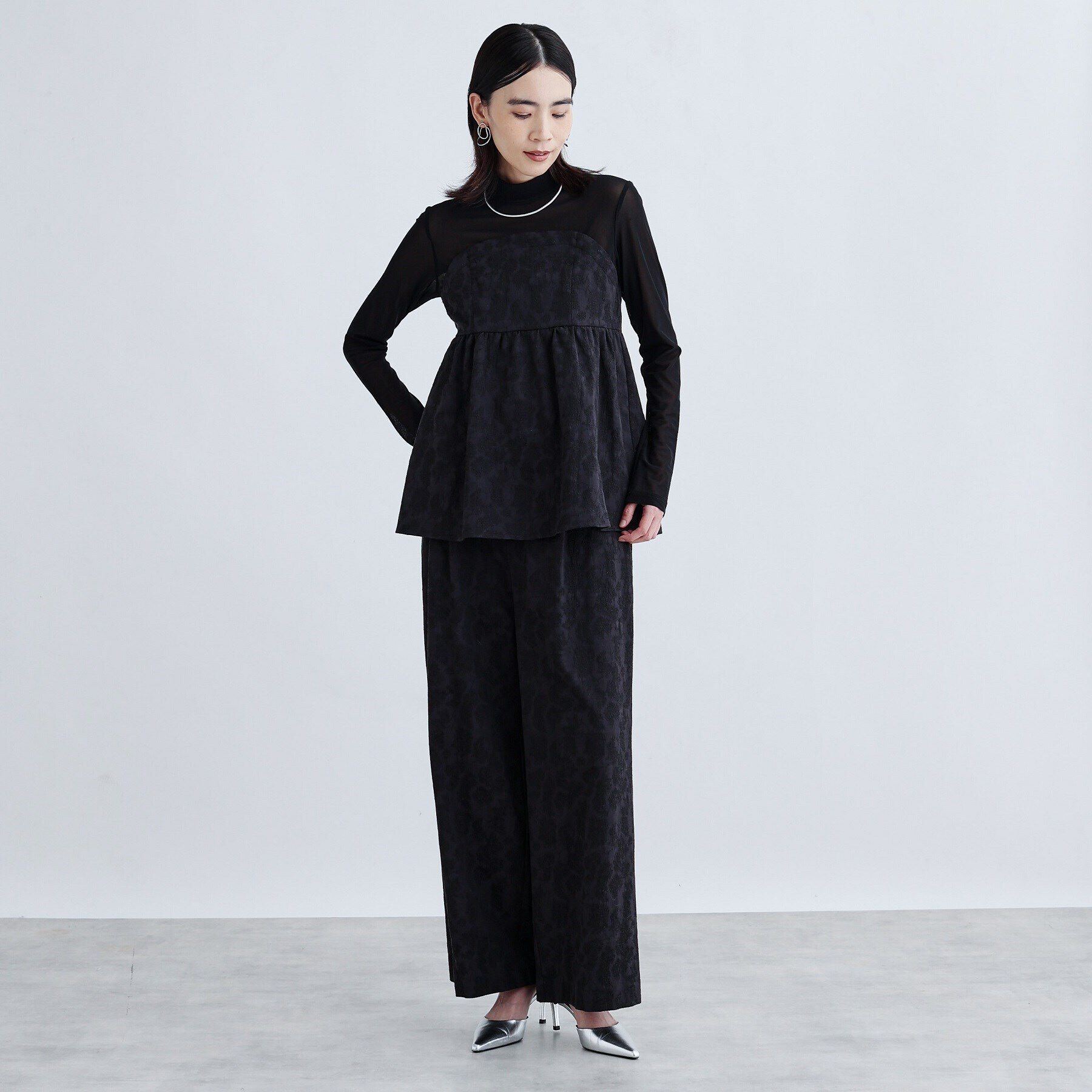 GALLEST「【セレモニー/セットアップ可能】フローラルジャカードパンツ」|その他|