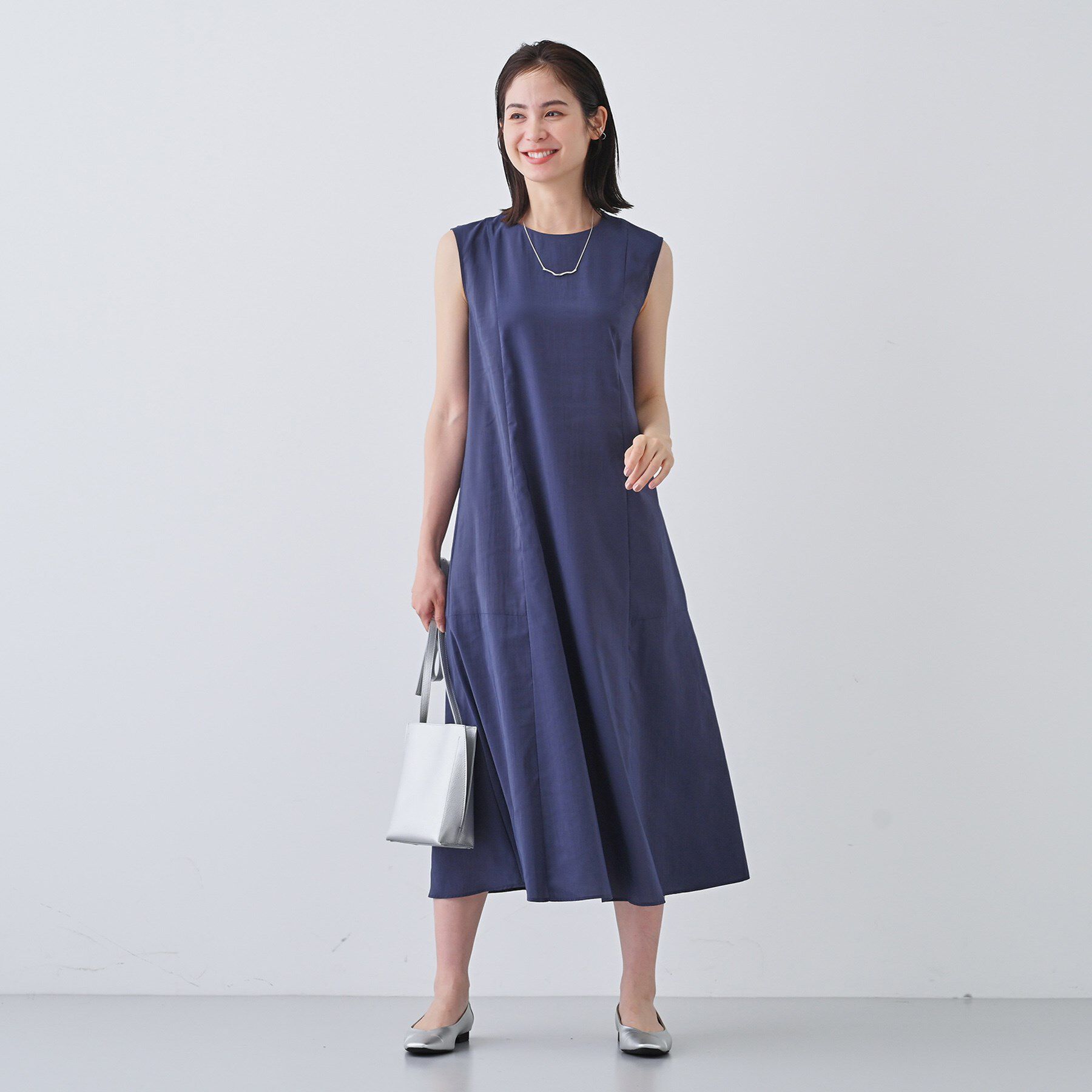 INDIVI「【通気性◎撥水／接触冷感／UVケア】フレアワンピース」|ワンピース|