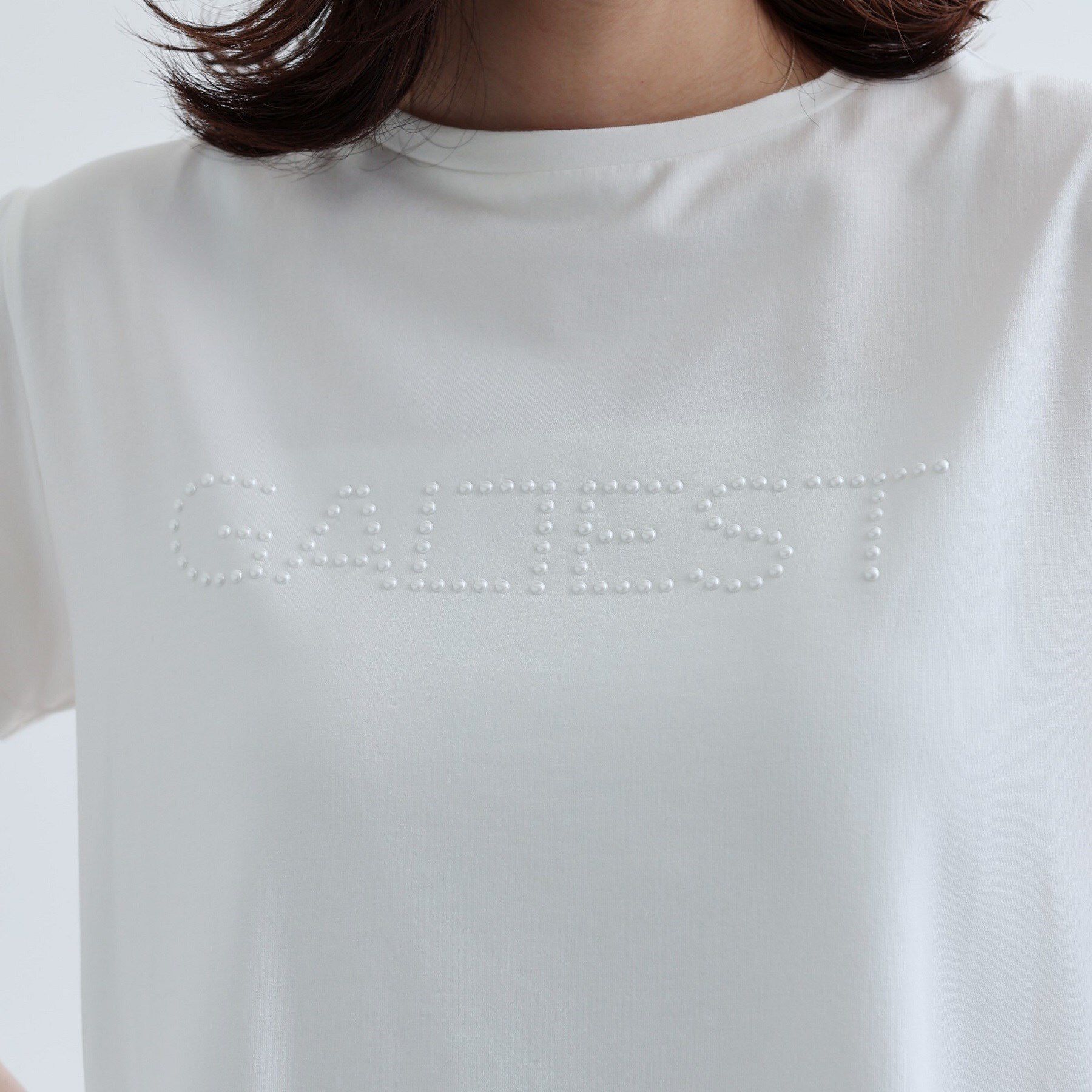GALLEST「パール調ロゴTシャツ」|Tシャツ・カットソー|
