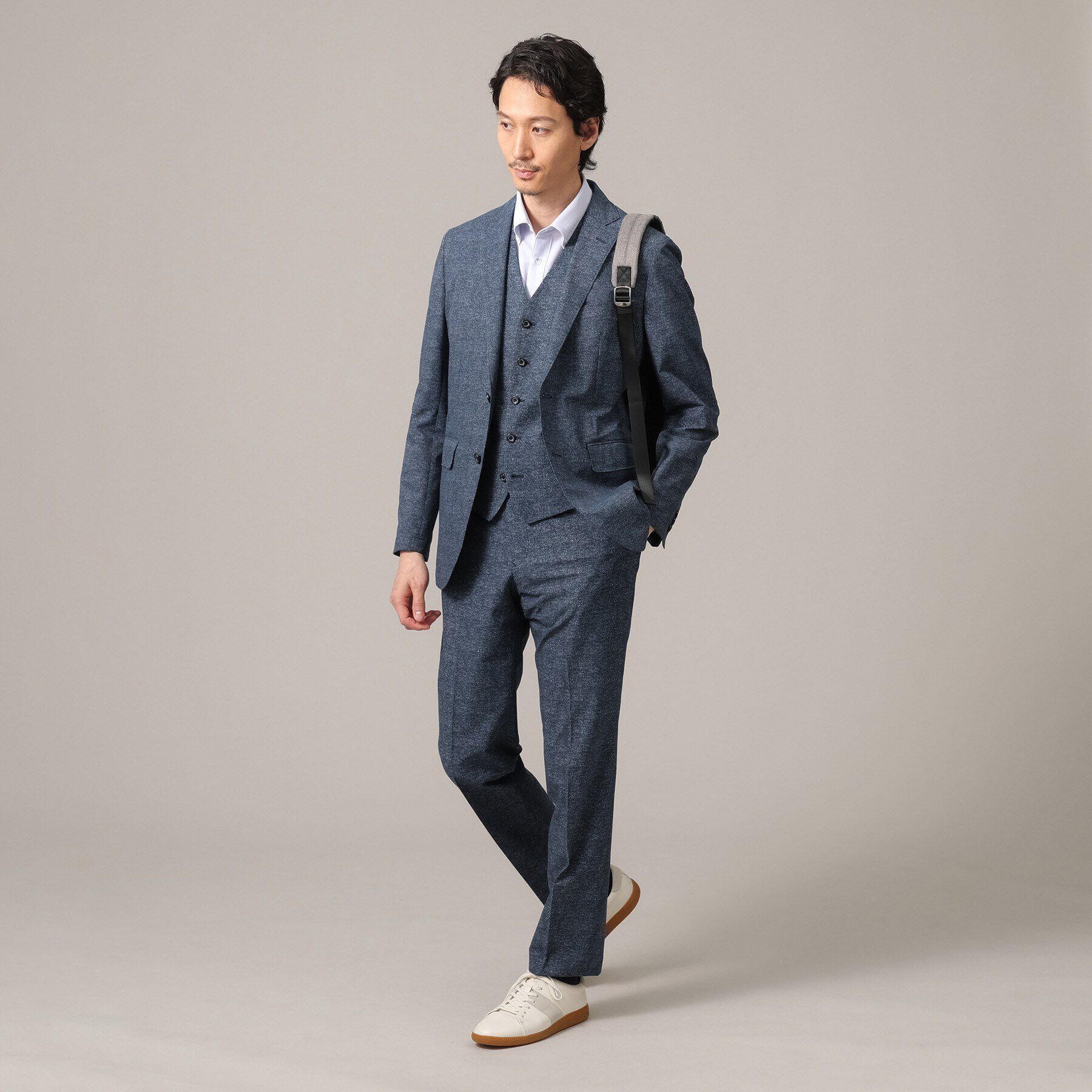 TAKEO KIKUCHI「【抗菌防臭／3ピース対応】COOL DOTS（R）ドビープリント ベスト」|ベスト・ジレ|