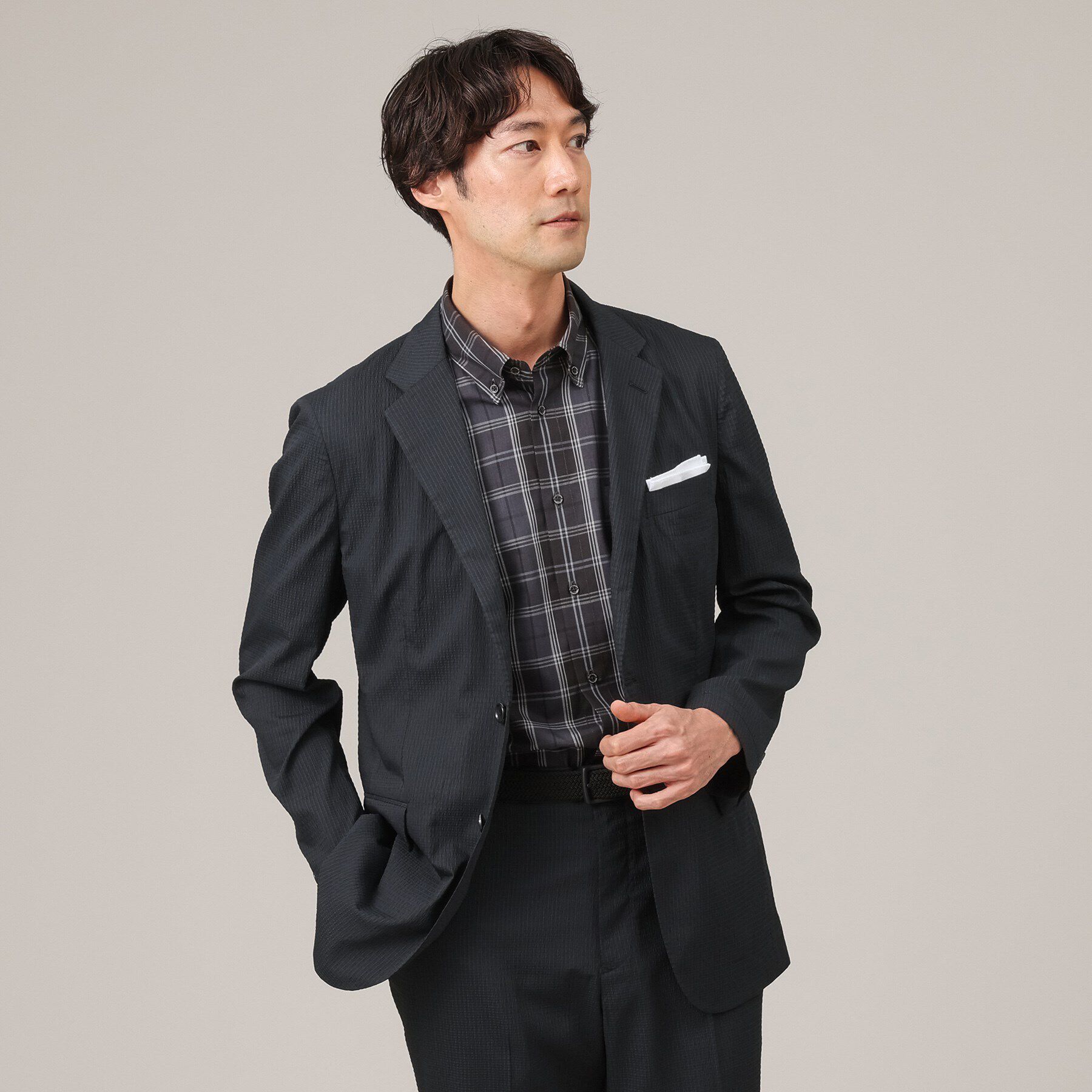 TAKEO KIKUCHI「【抗菌防臭】DotAir（R）シアサッカー ジャケット」|テーラードジャケット|