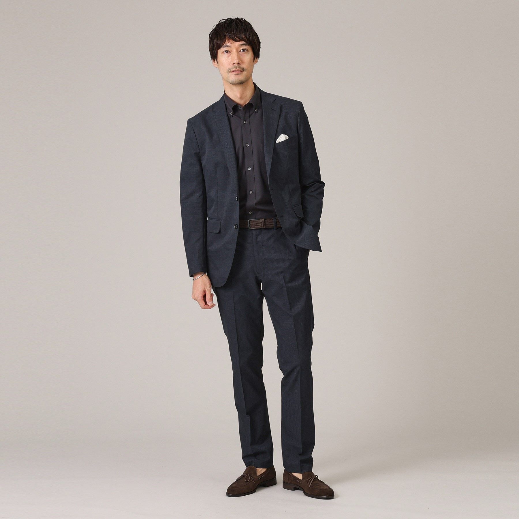 TAKEO KIKUCHI「【抗菌防臭】COOL DOTS（R）グレンチェック ジャケット」|テーラードジャケット|